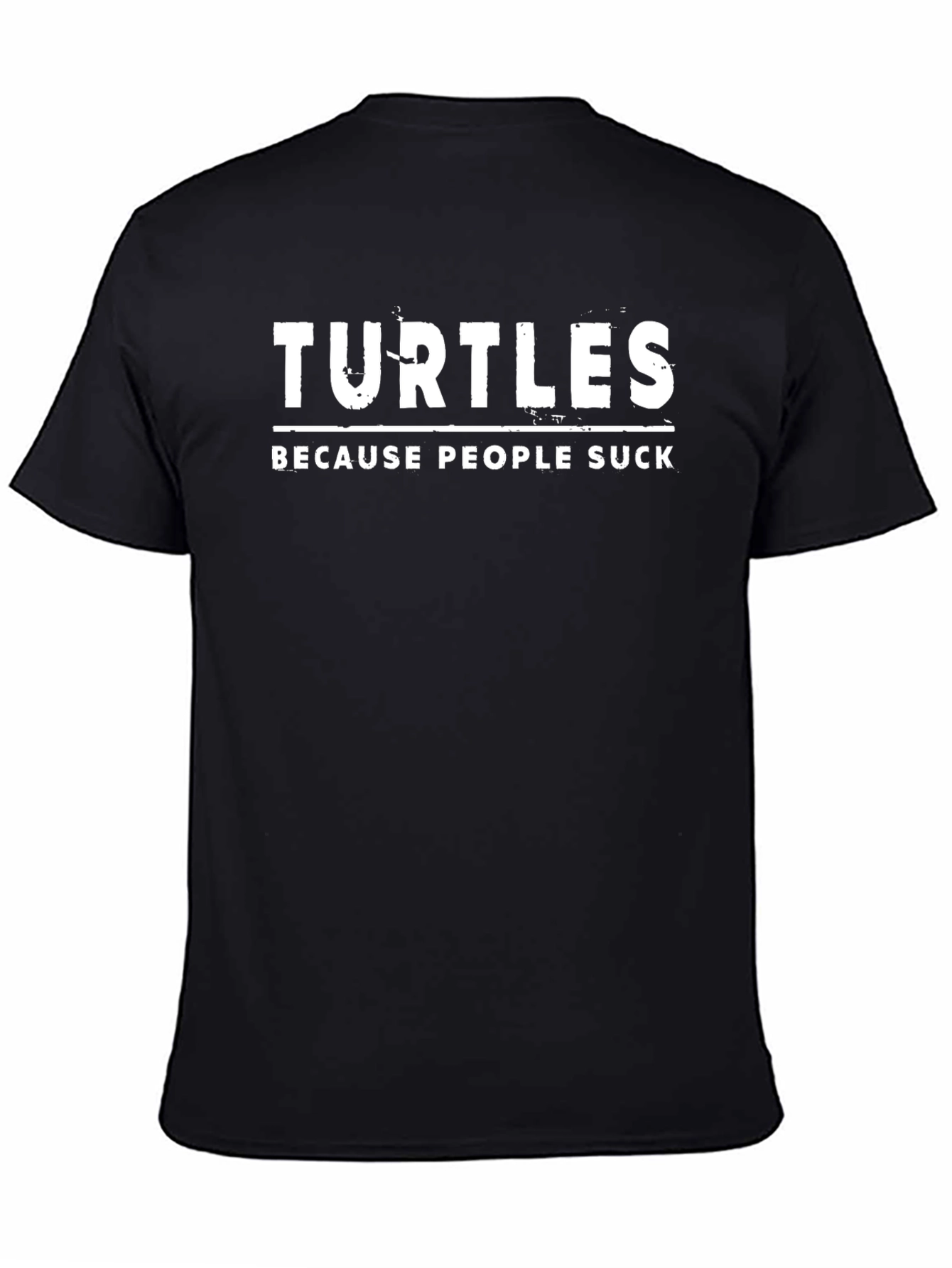Turtles Because People Suck Graphic Tee - Black