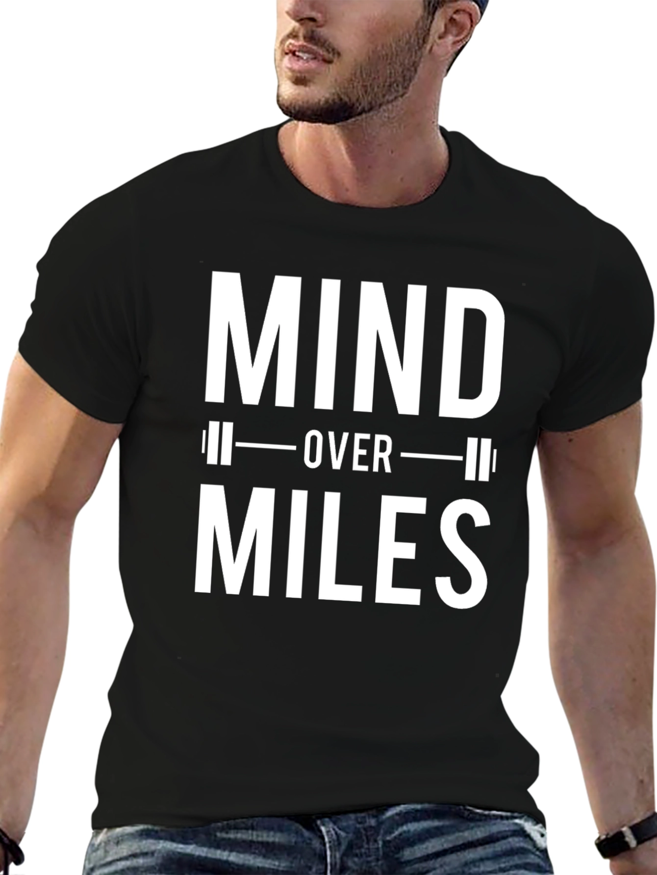 Mind Over Miles Graphic Tee - Black