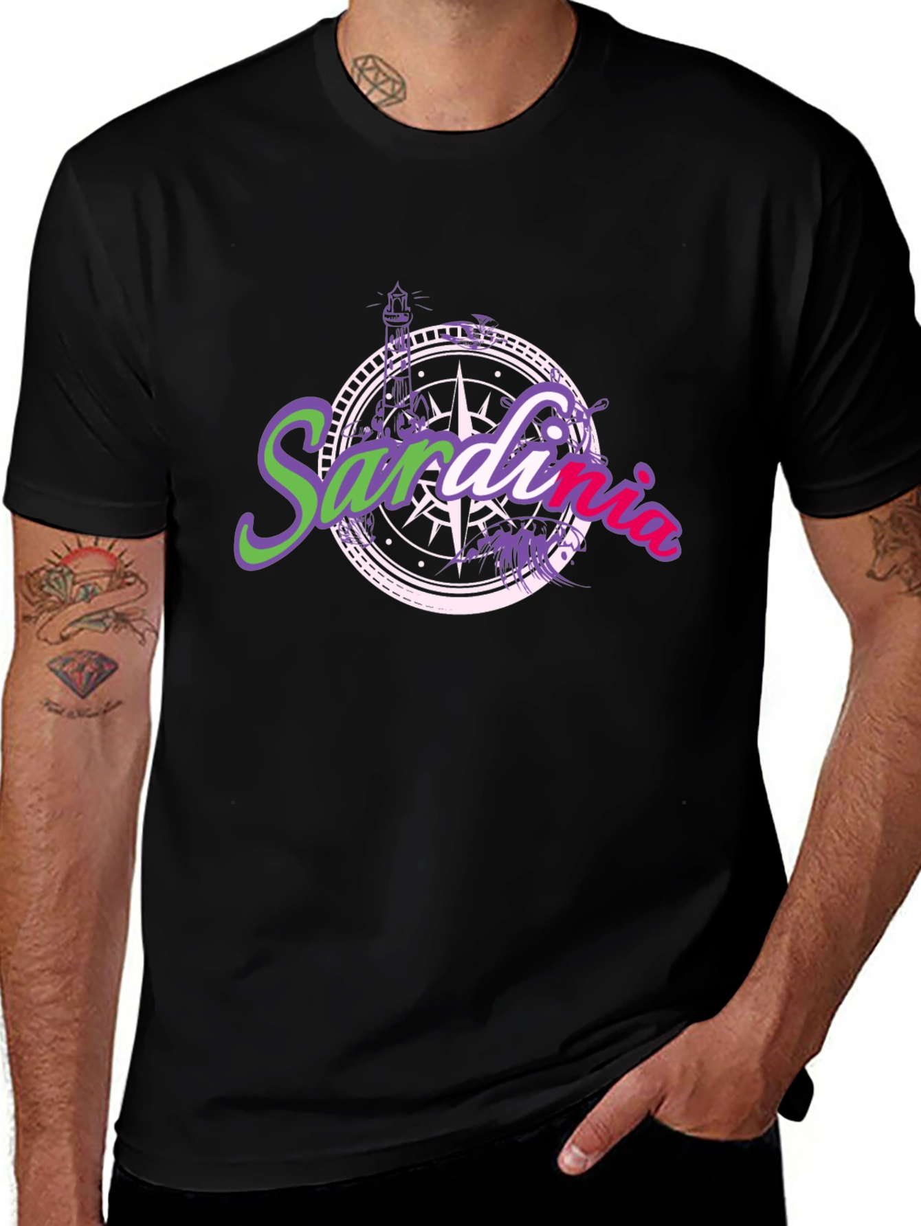 Sardinia Compass Graphic T-Shirt