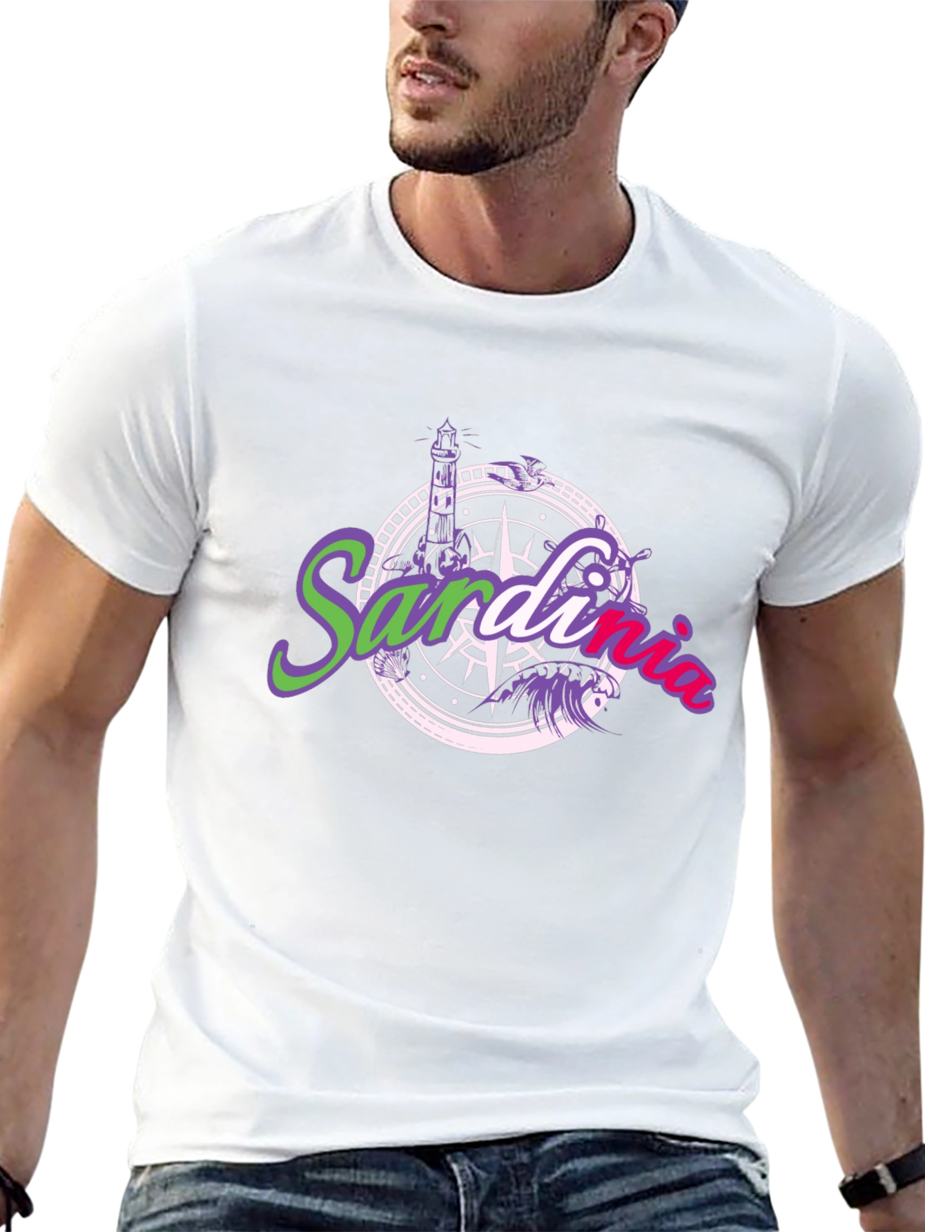 Sardinia Compass Graphic T-Shirt