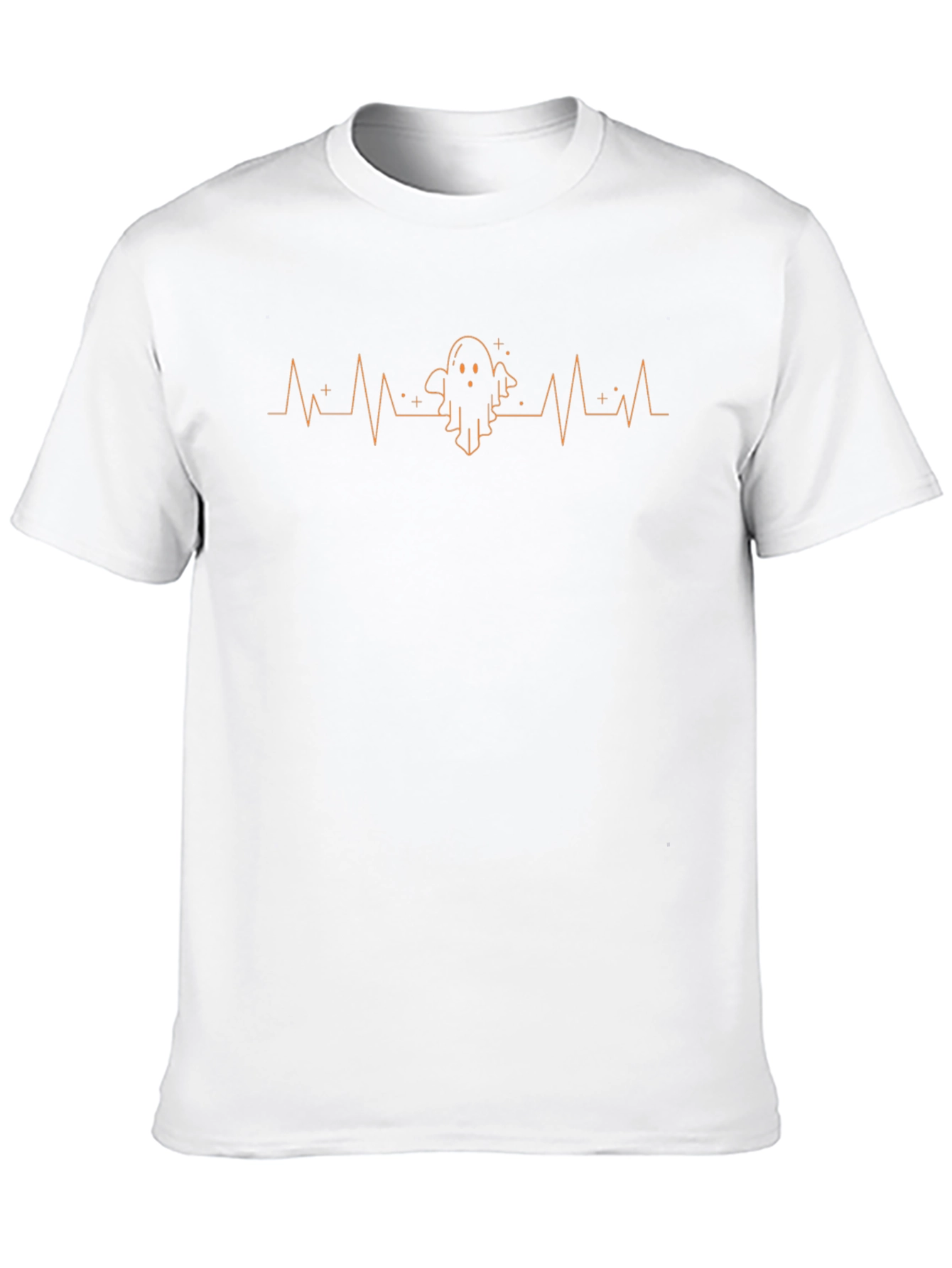 Ghost Heartbeat Graphic Tee - Halloween