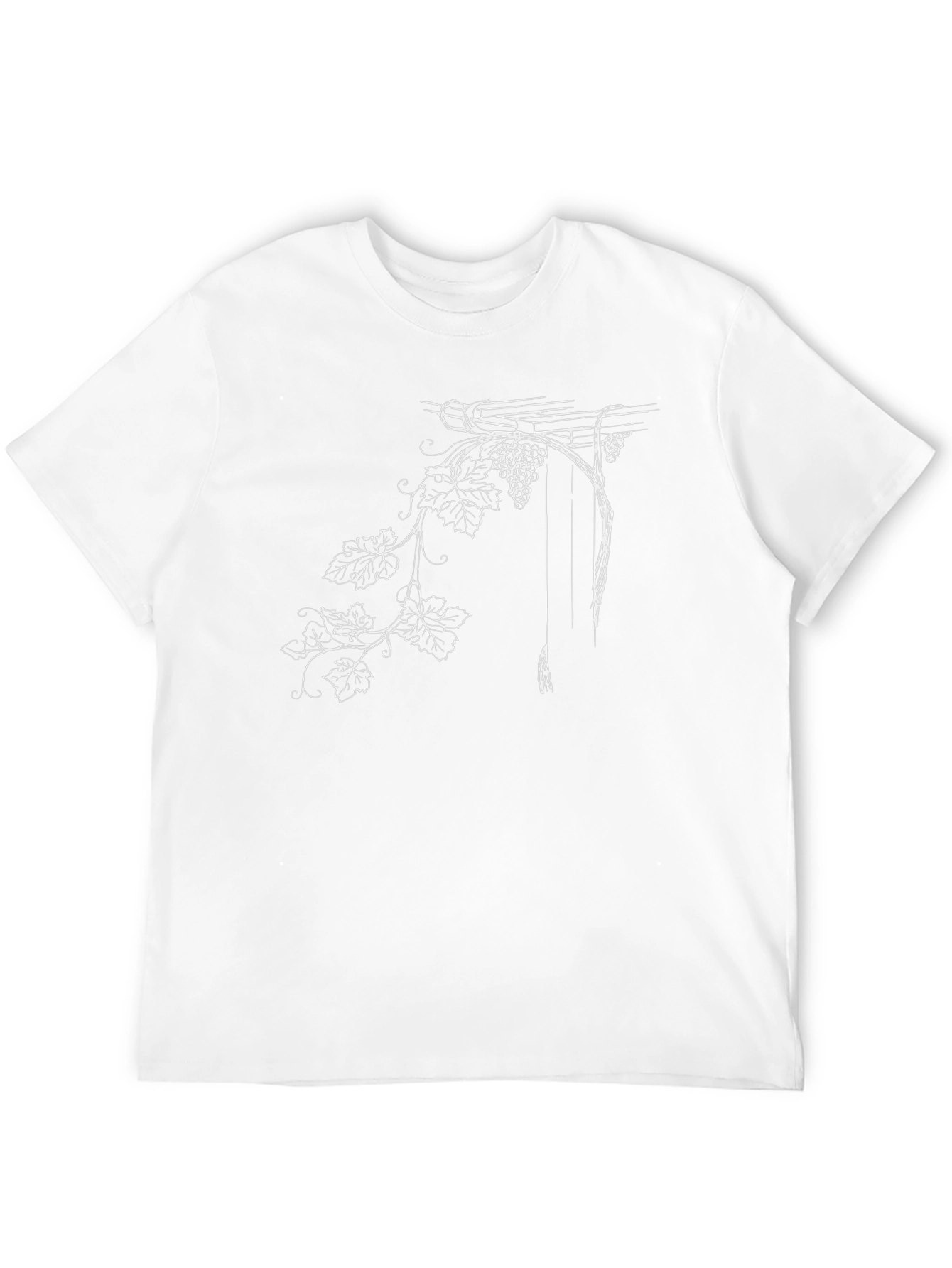 Grapes Vine Graphic T-Shirt - Stylish Black Tee