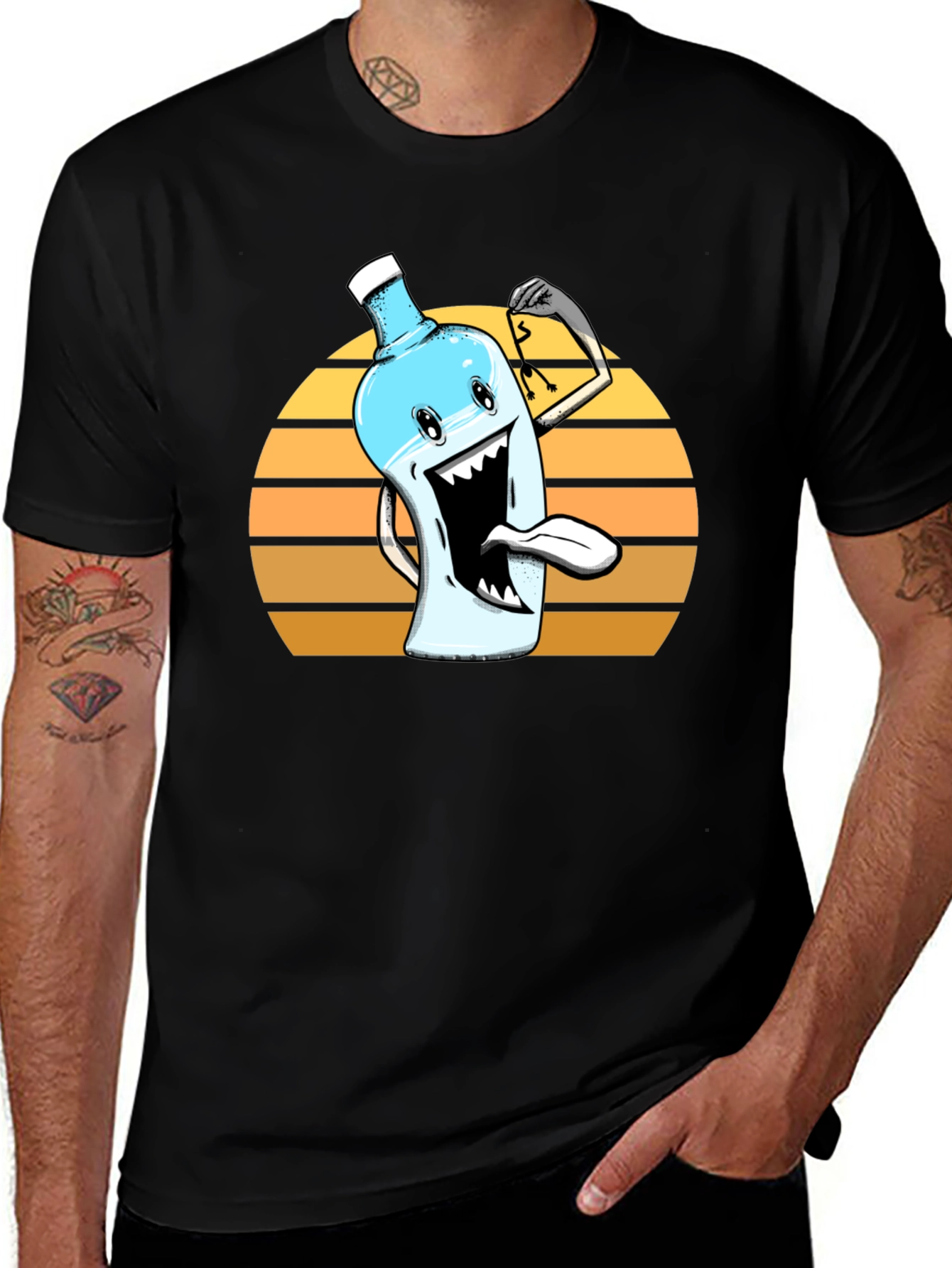 Funny Water Cooler Cartoon Graphic Tee