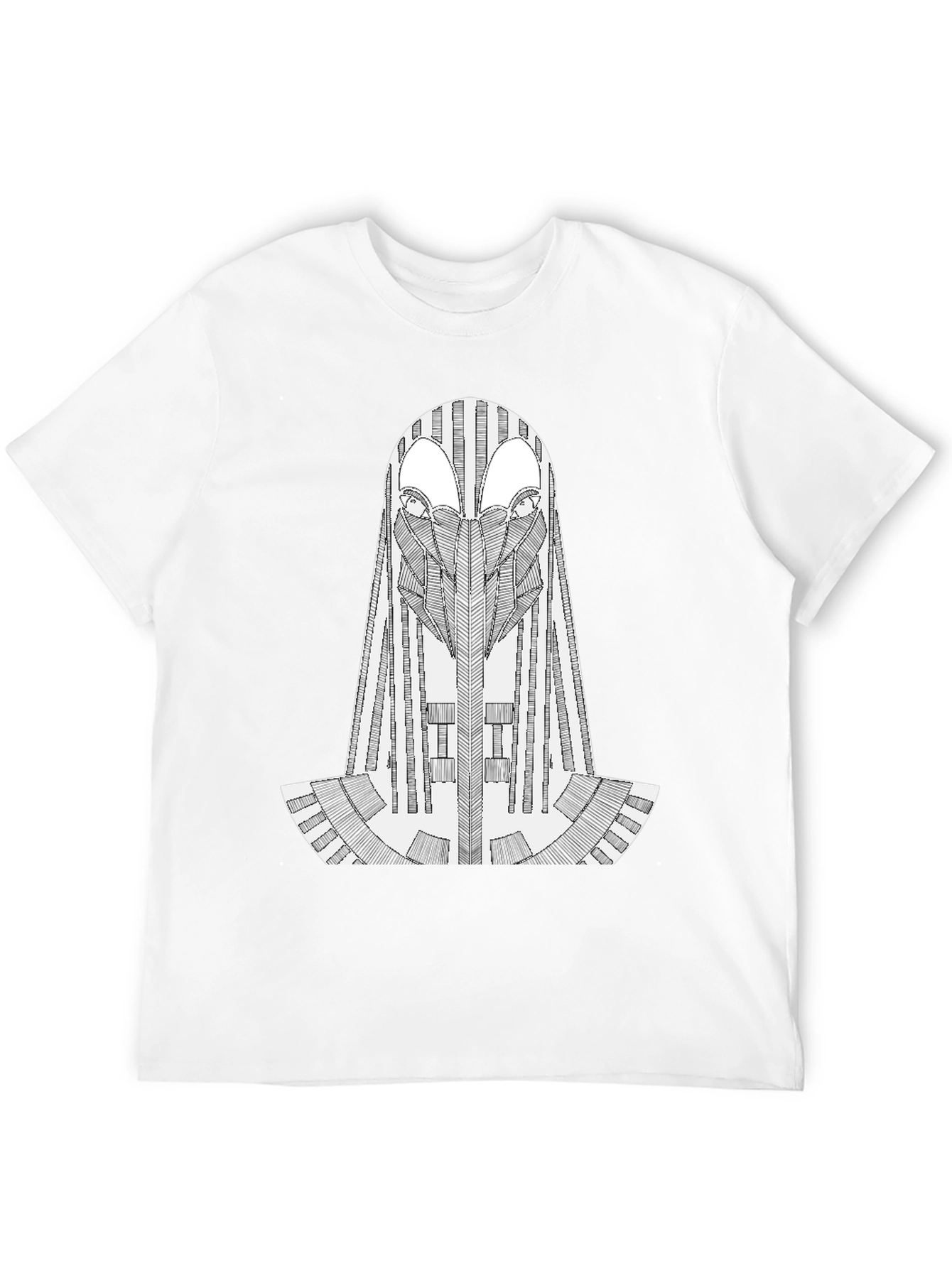 Abstract Geometric Graphic Black T-Shirt