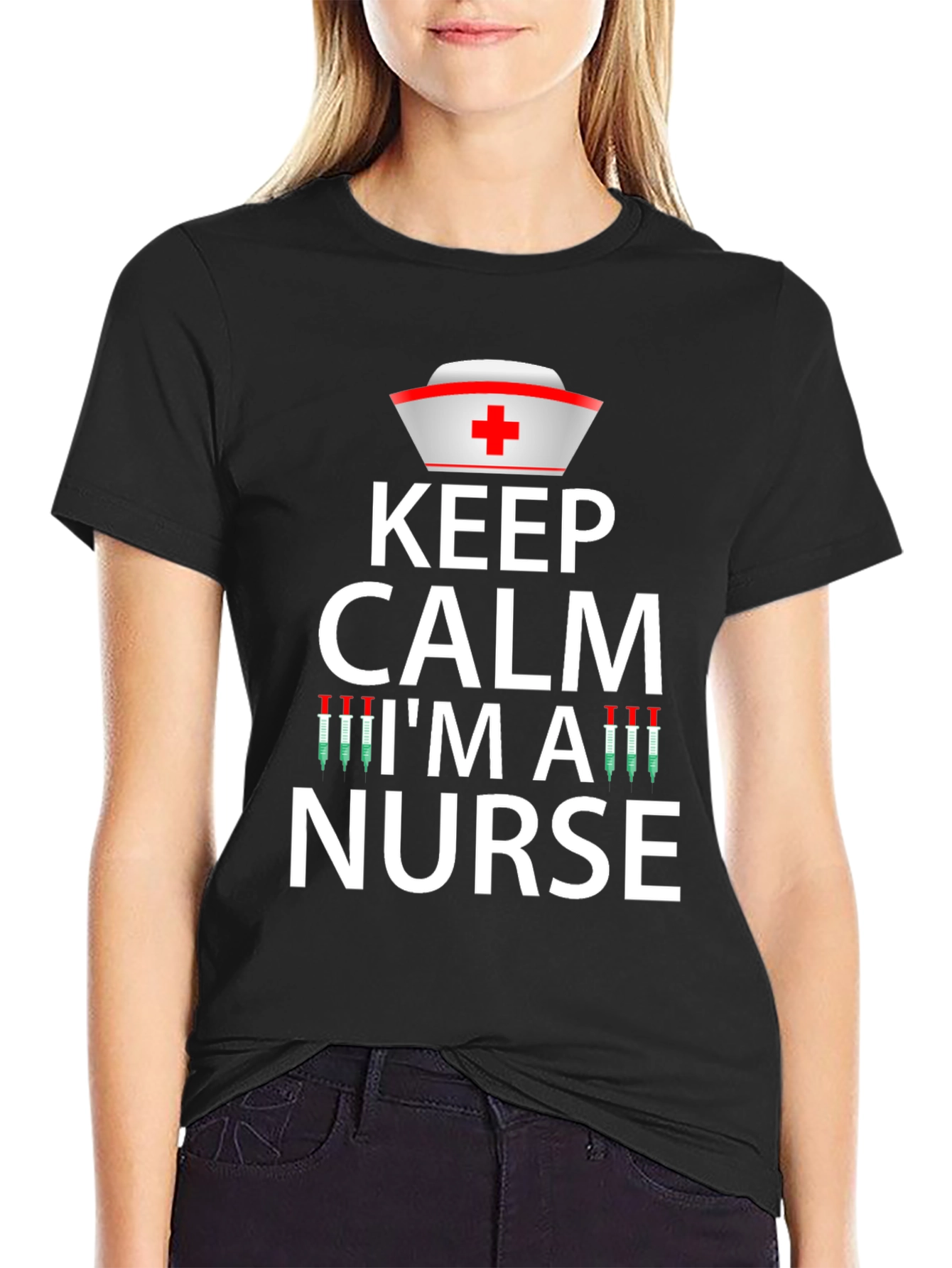 Keep Calm Im a Nurse Graphic T-Shirt