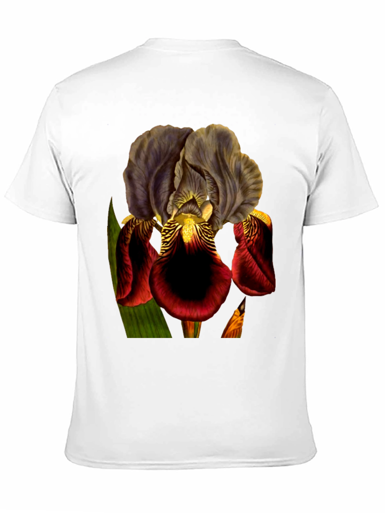 Floral Iris Graphic Black T-Shirt