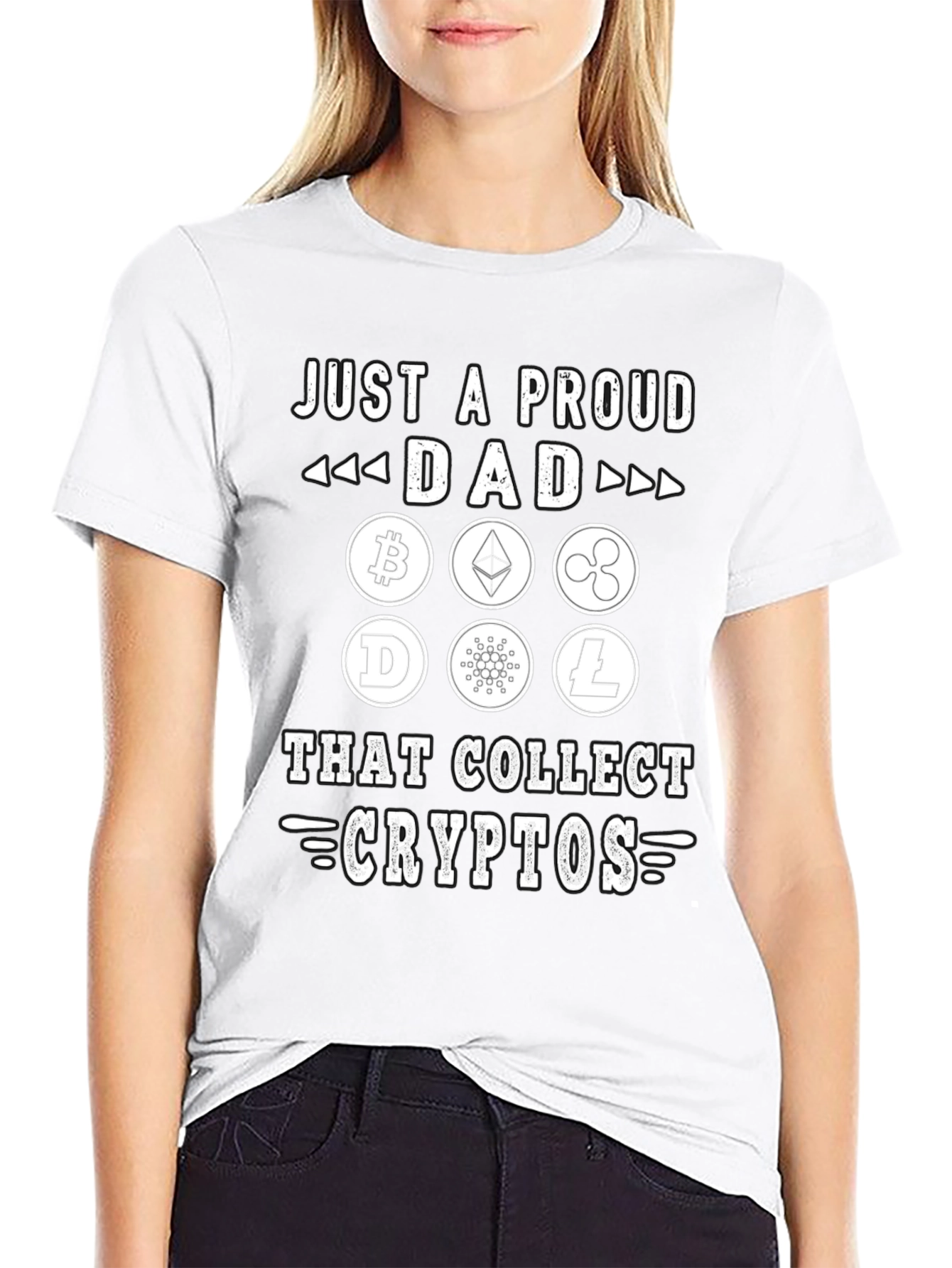 Proud Dad Crypto Collector Graphic T-Shirt