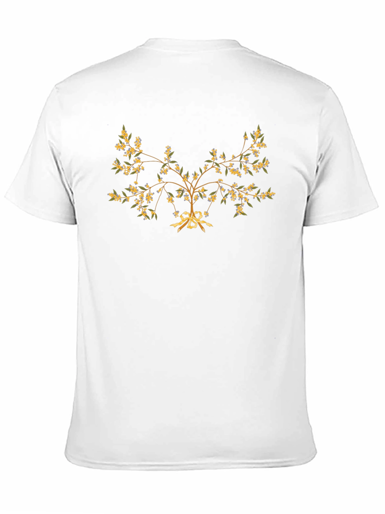 Botanical Tree Graphic Tee - Black Casual T-Shirt