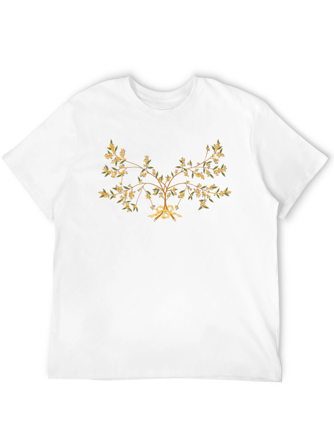 Botanical Tree Graphic Tee - Black Casual T-Shirt
