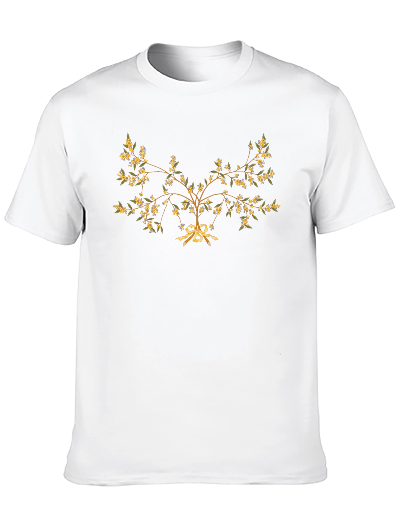 Botanical Tree Graphic Tee - Black Casual T-Shirt