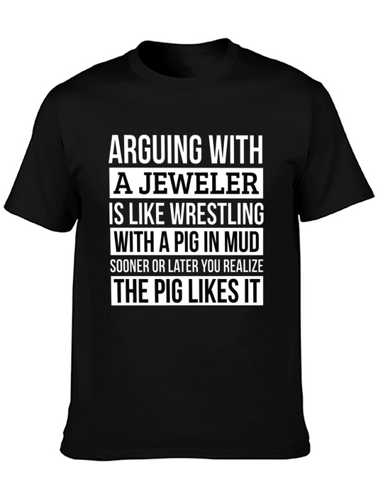 Jeweler Pig Mud Funny T-Shirt