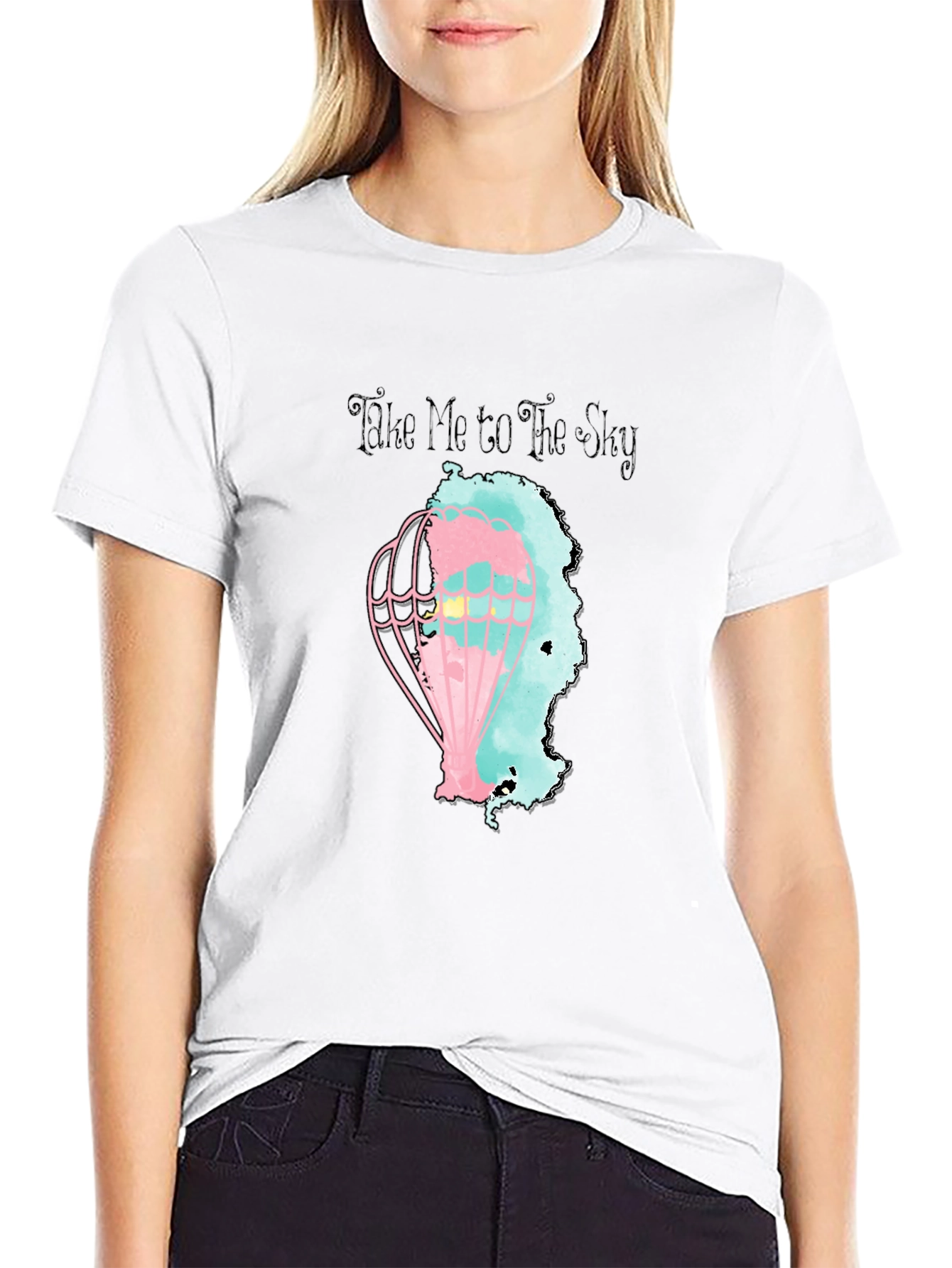 Take Me To The Sky Black Graphic Tee