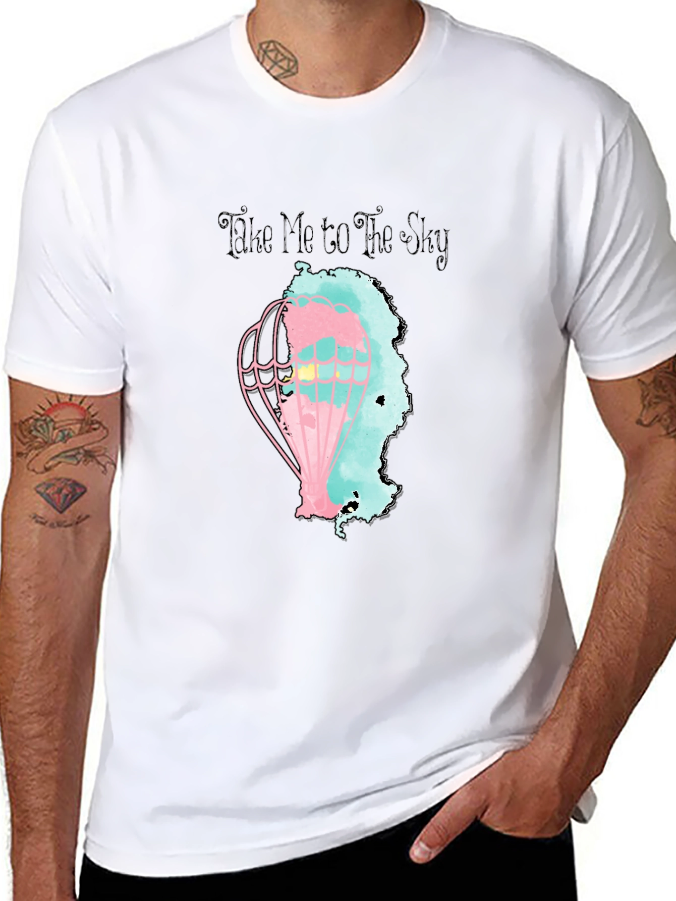 Take Me To The Sky Black Graphic Tee