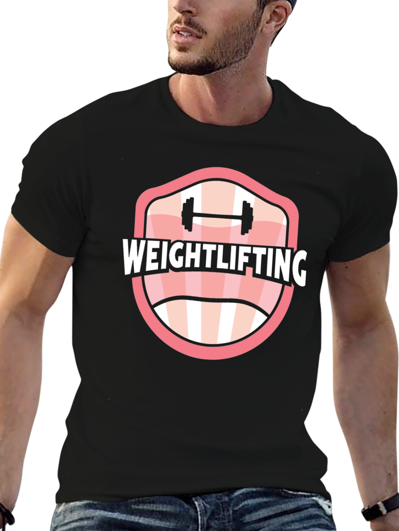 Weightlifting Graphic Tee - Black