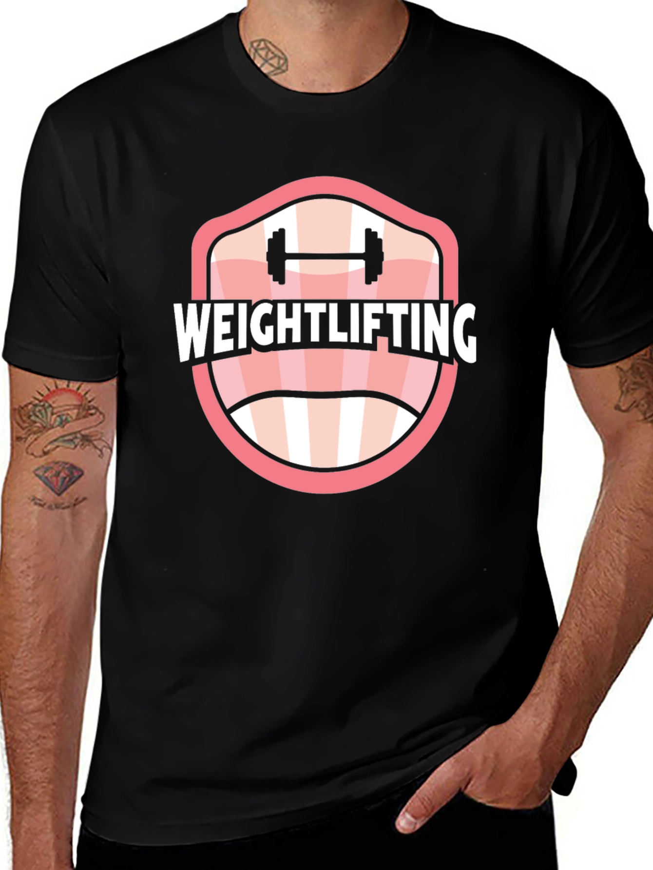 Weightlifting Graphic Tee - Black