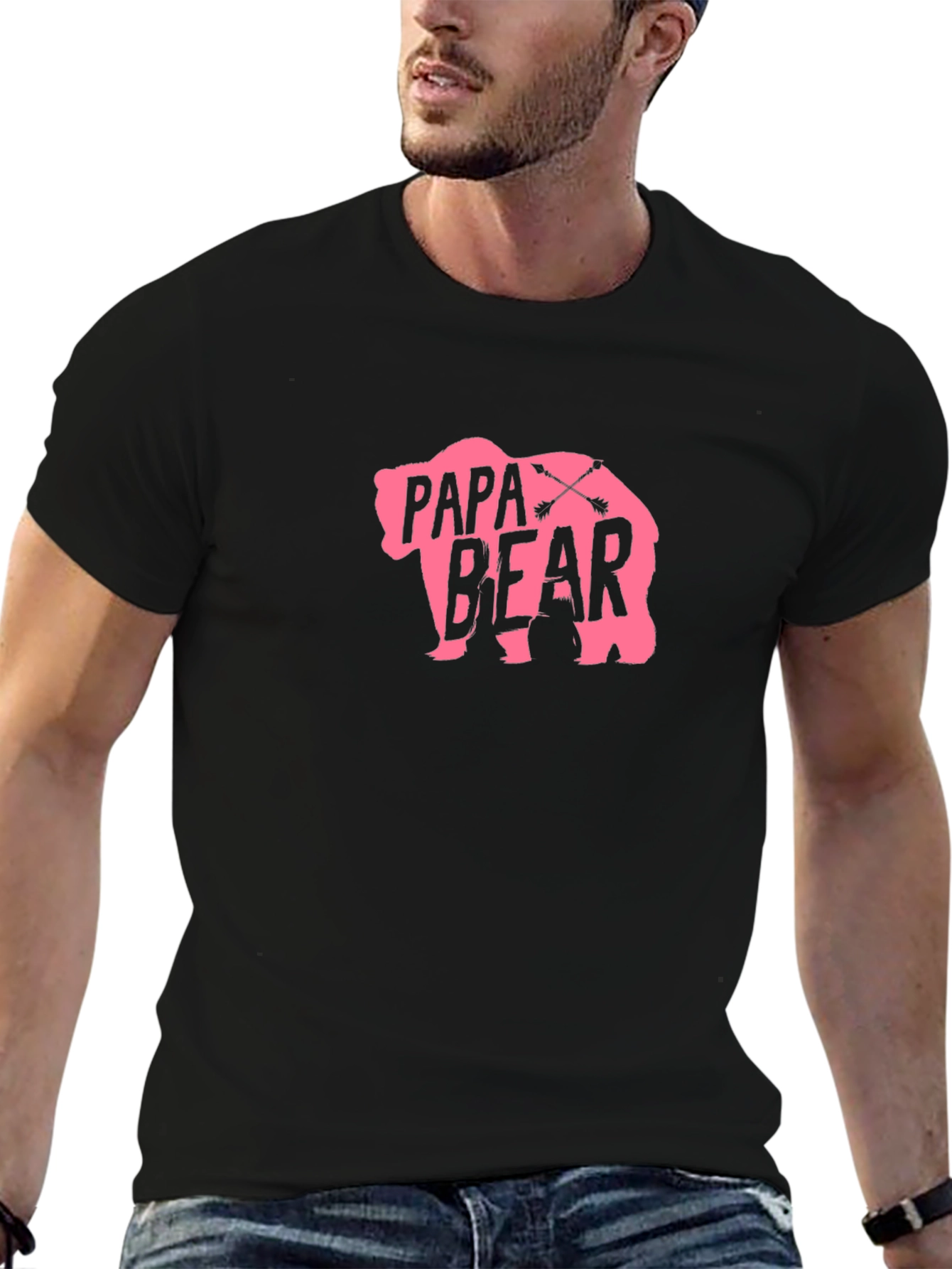Papa Bear Graphic Tee - Trendy Dad T-Shirt