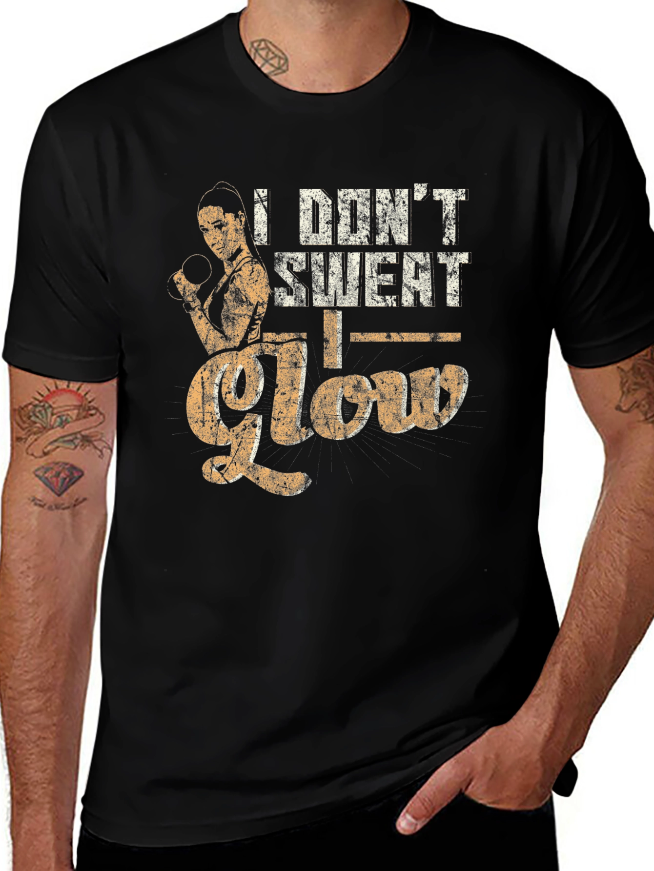 I Dont Sweat I Glow Graphic Tee
