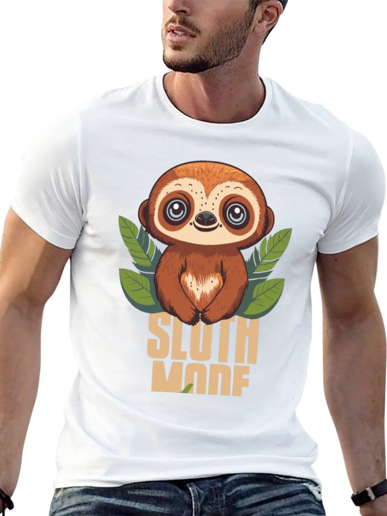 Sloth Mode T-Shirt - Relaxed Fit Cute Sloth Graphic