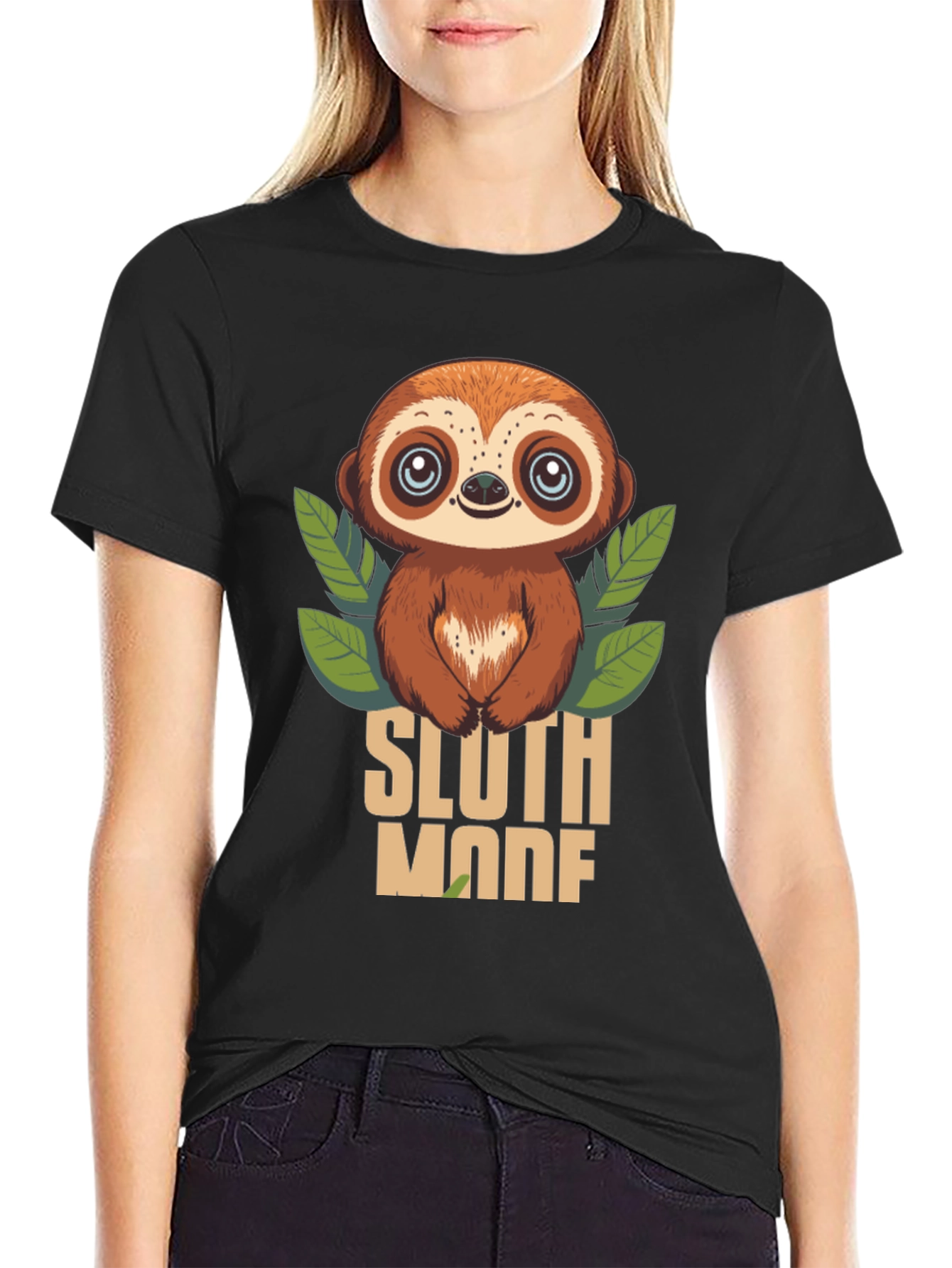 Sloth Mode T-Shirt - Relaxed Fit Cute Sloth Graphic