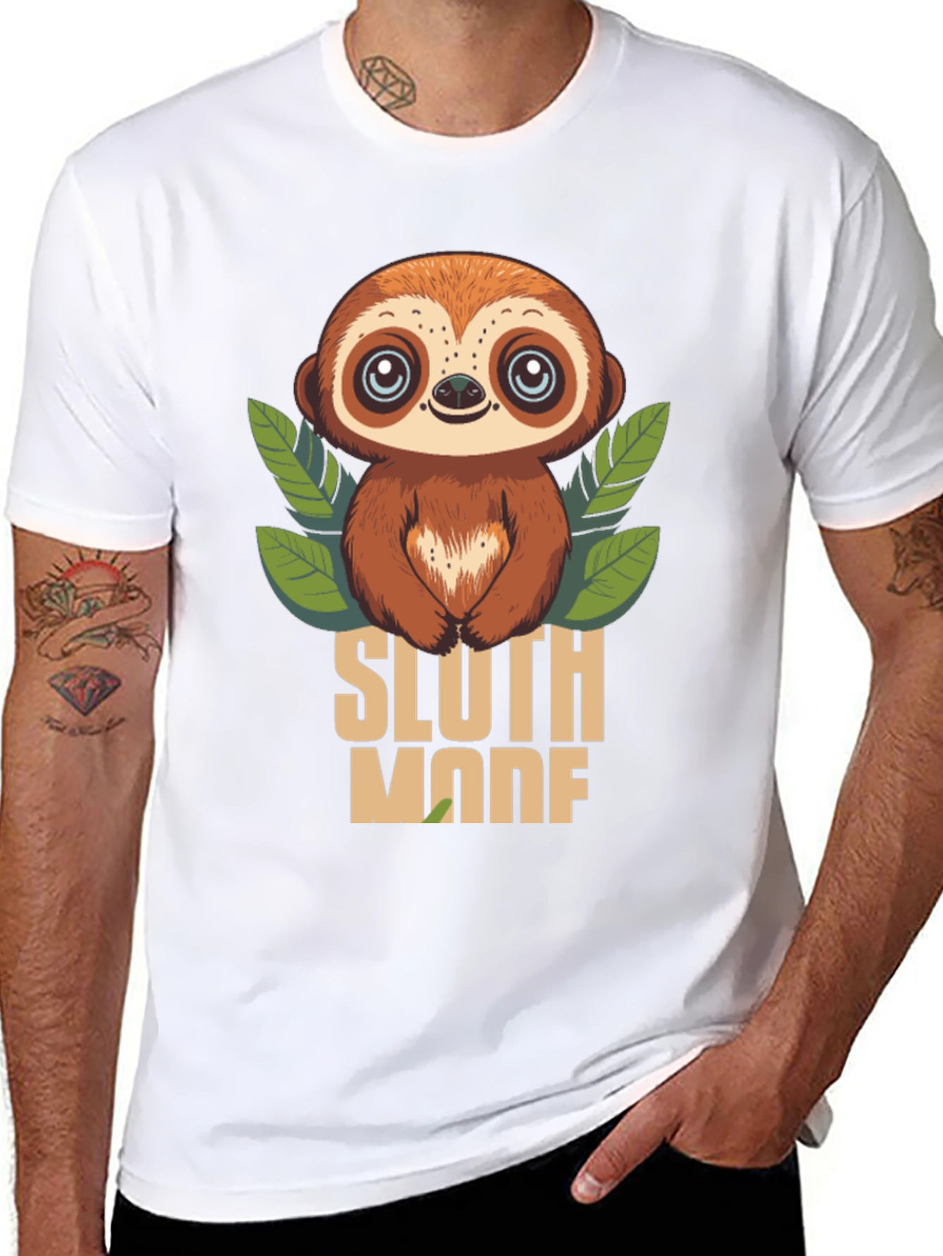 Sloth Mode T-Shirt - Relaxed Fit Cute Sloth Graphic