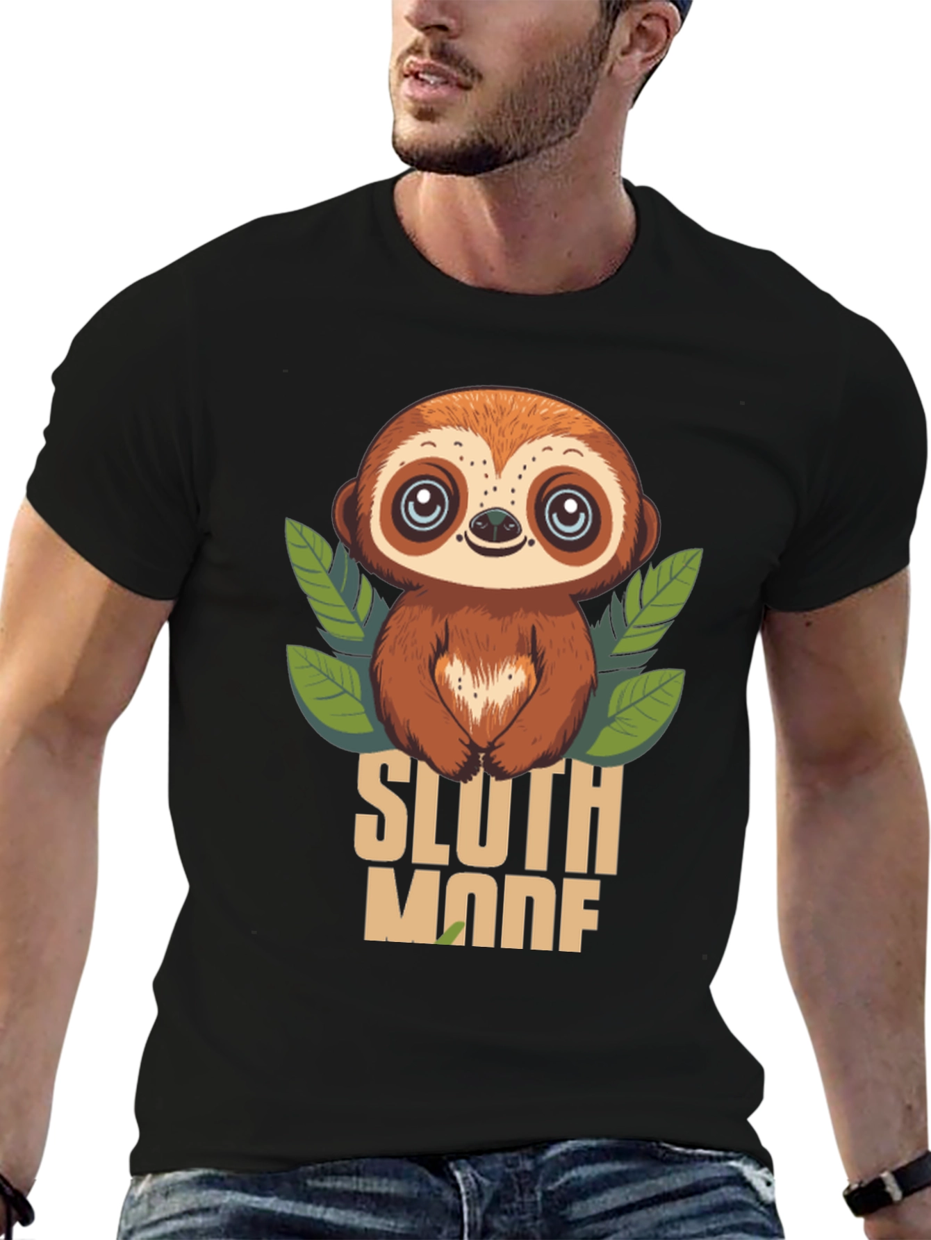 Sloth Mode T-Shirt - Relaxed Fit Cute Sloth Graphic