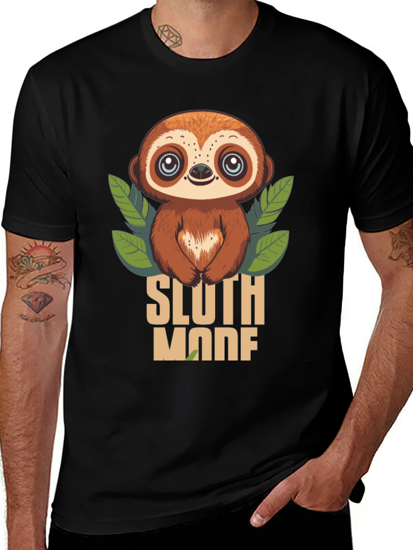 Sloth Mode T-Shirt - Relaxed Fit Cute Sloth Graphic