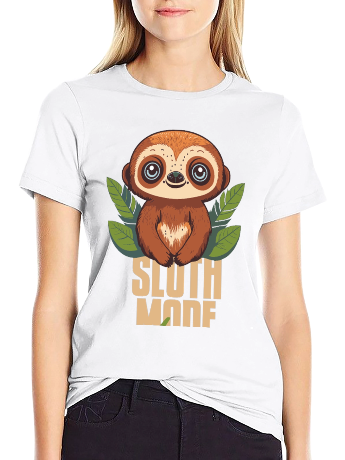 Sloth Mode T-Shirt - Relaxed Fit Cute Sloth Graphic