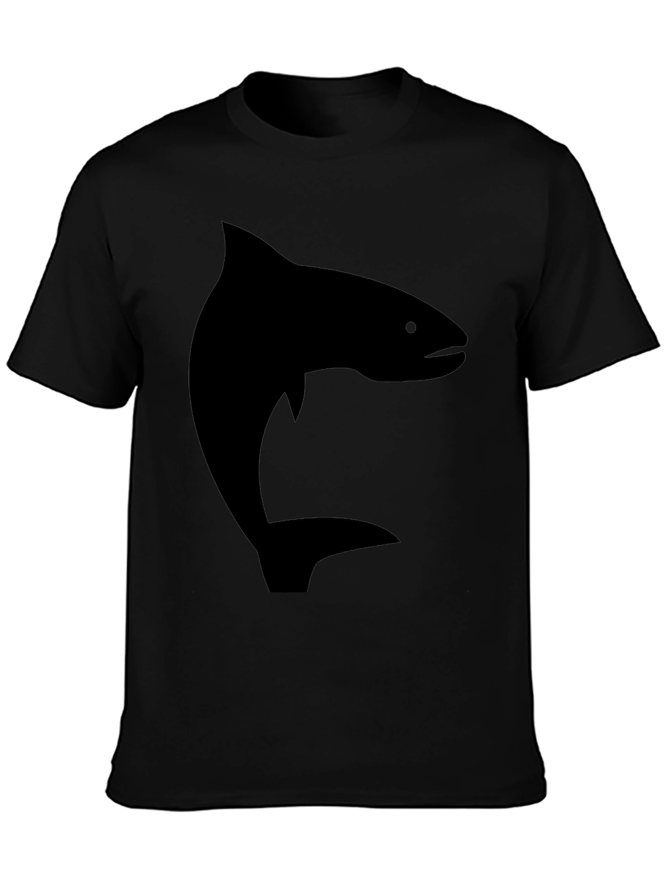 Black Salmon Graphic Tee - Stylish Mens Casual Shirt