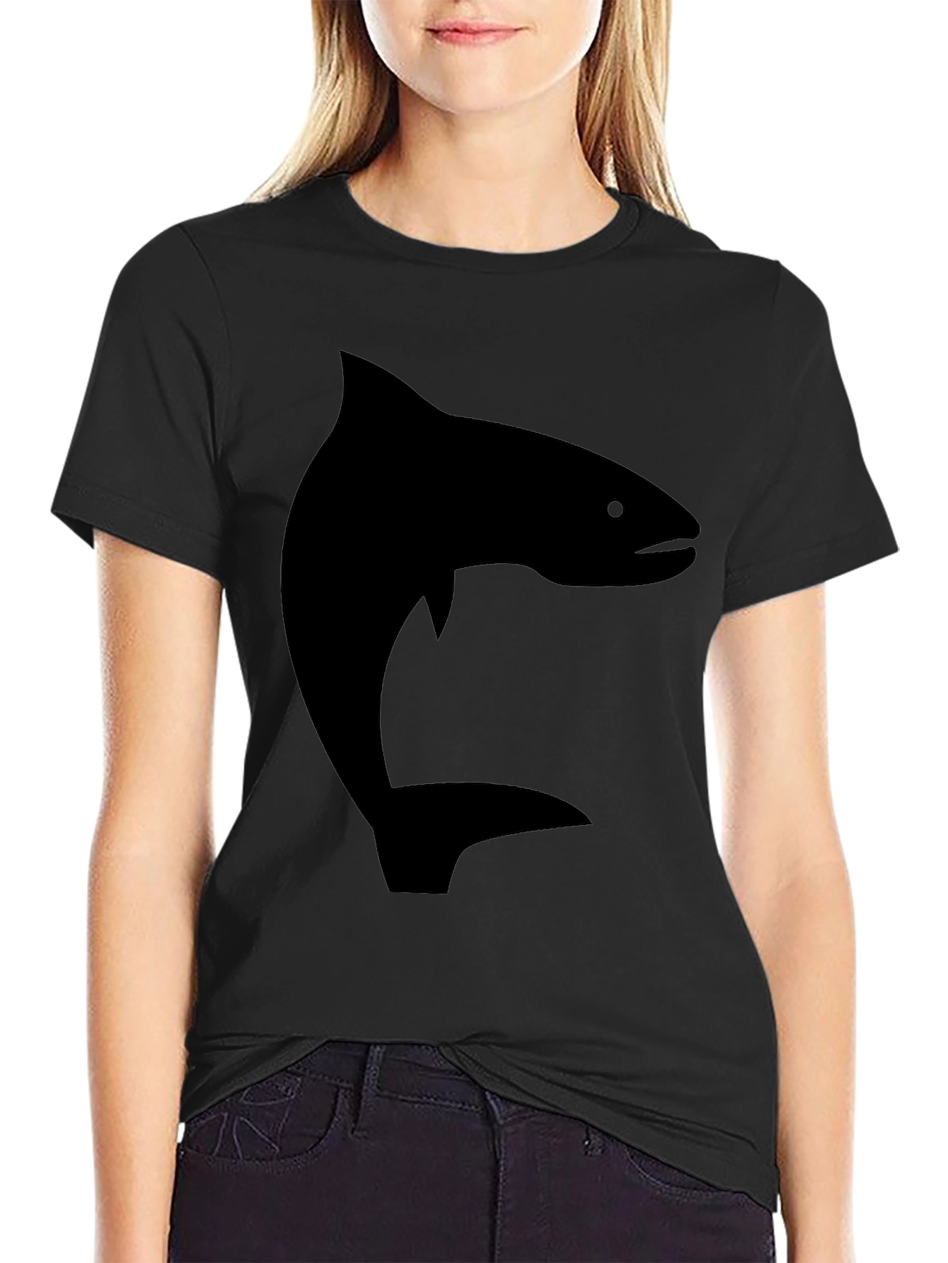 Black Salmon Graphic Tee - Stylish Mens Casual Shirt