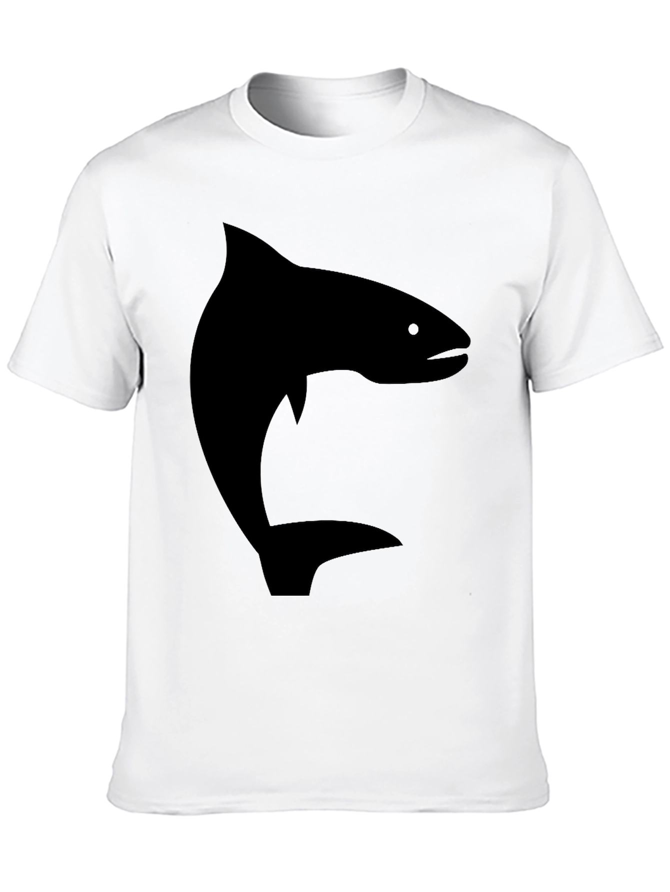 Black Salmon Graphic Tee - Stylish Mens Casual Shirt