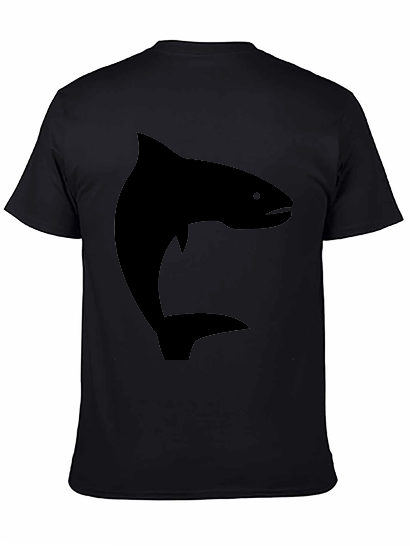 Black Salmon Graphic Tee - Stylish Mens Casual Shirt