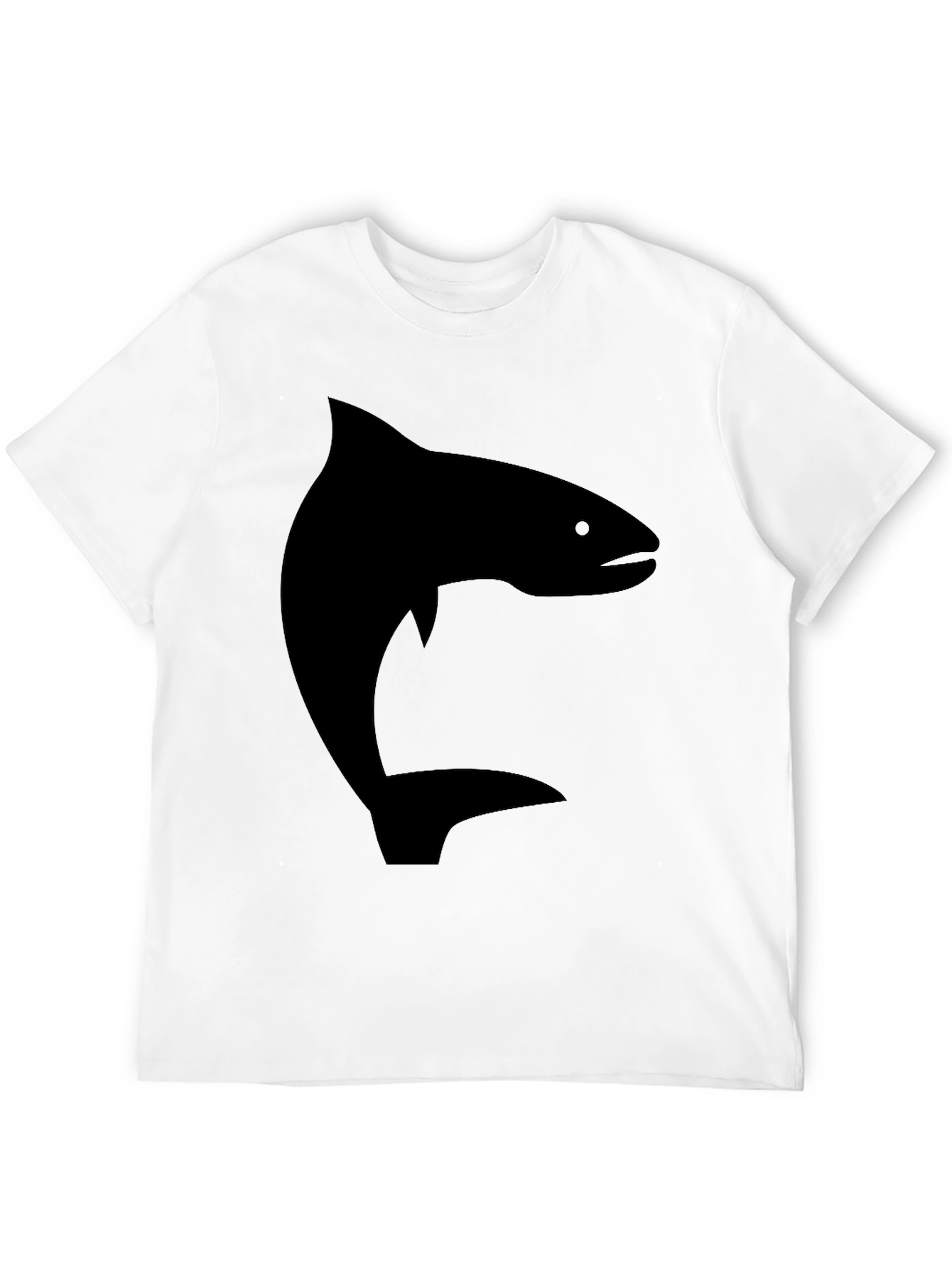 Black Salmon Graphic Tee - Stylish Mens Casual Shirt