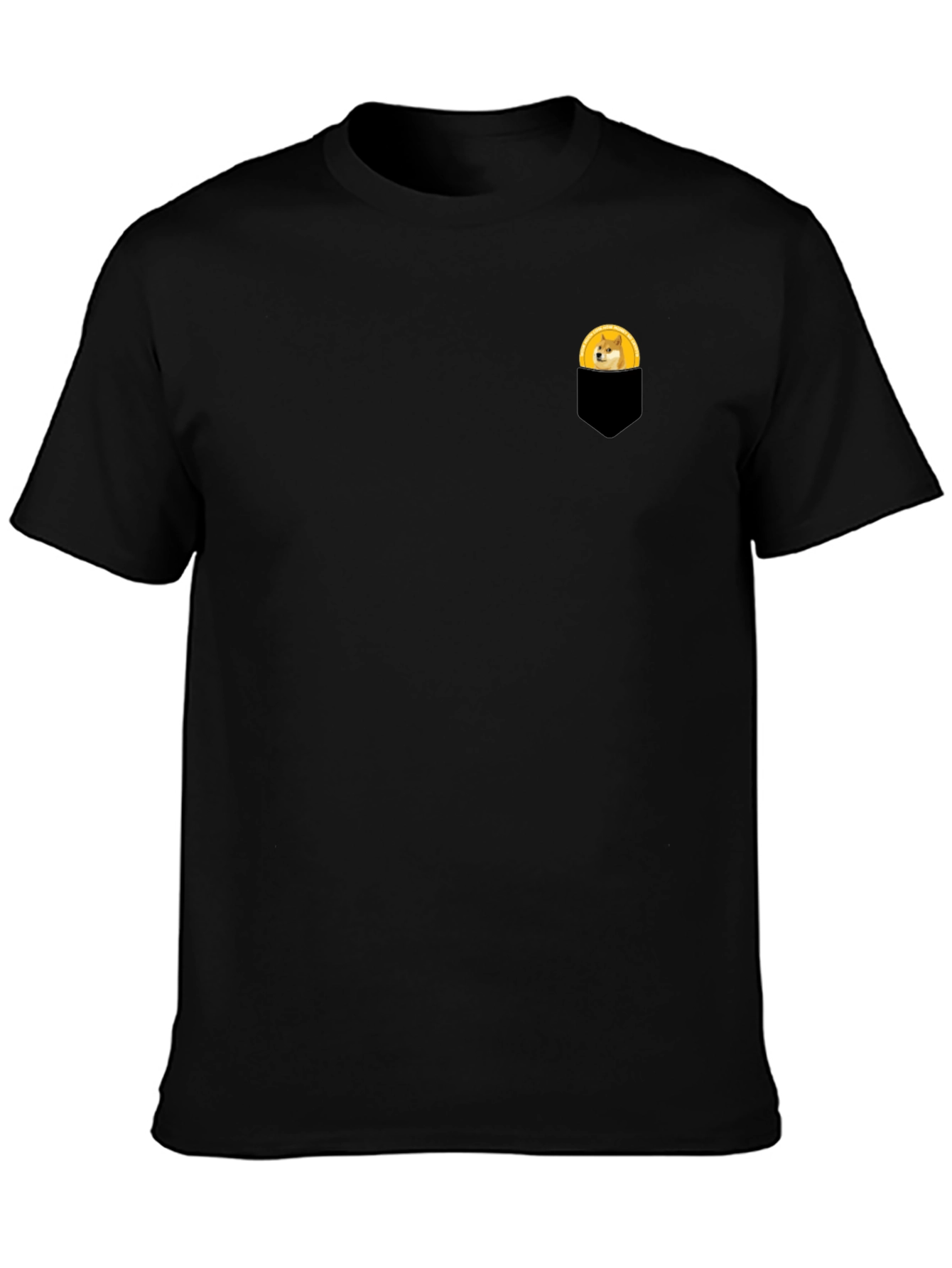 Doge in Pocket T-Shirt - Black