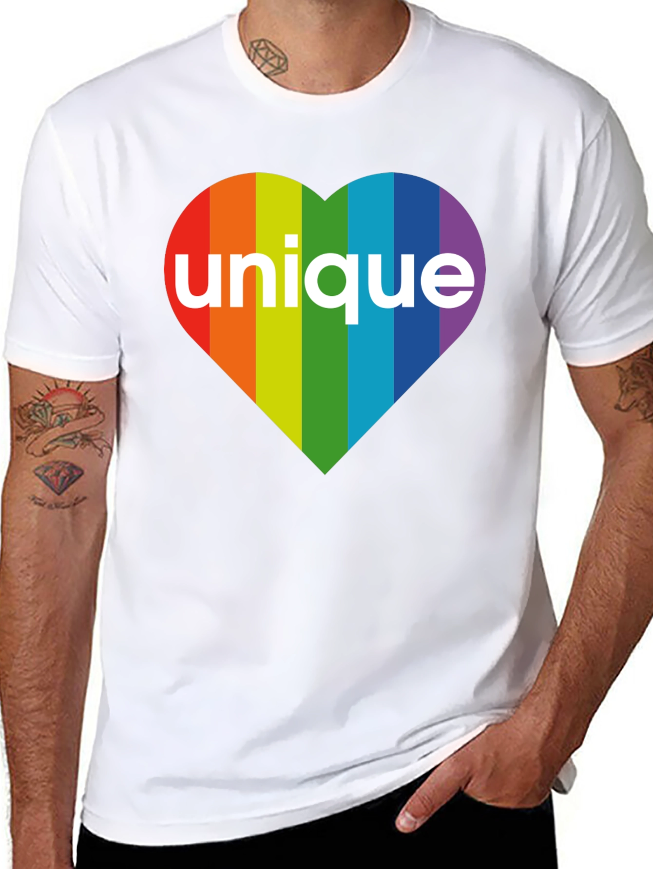 Unique Rainbow Heart T-Shirt - Pride Apparel