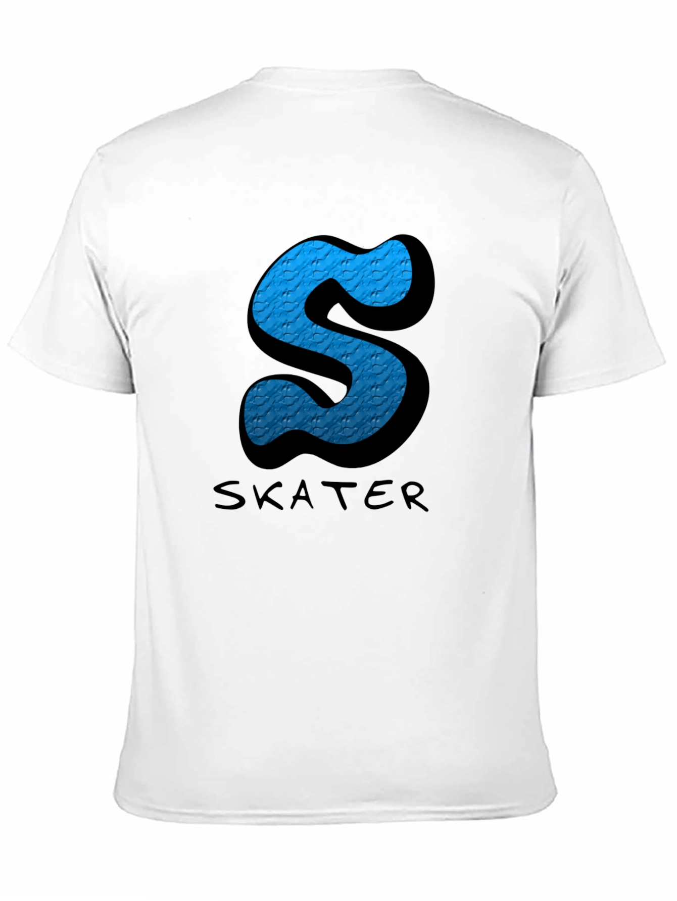 Skater S Letter Graphic Black T-Shirt