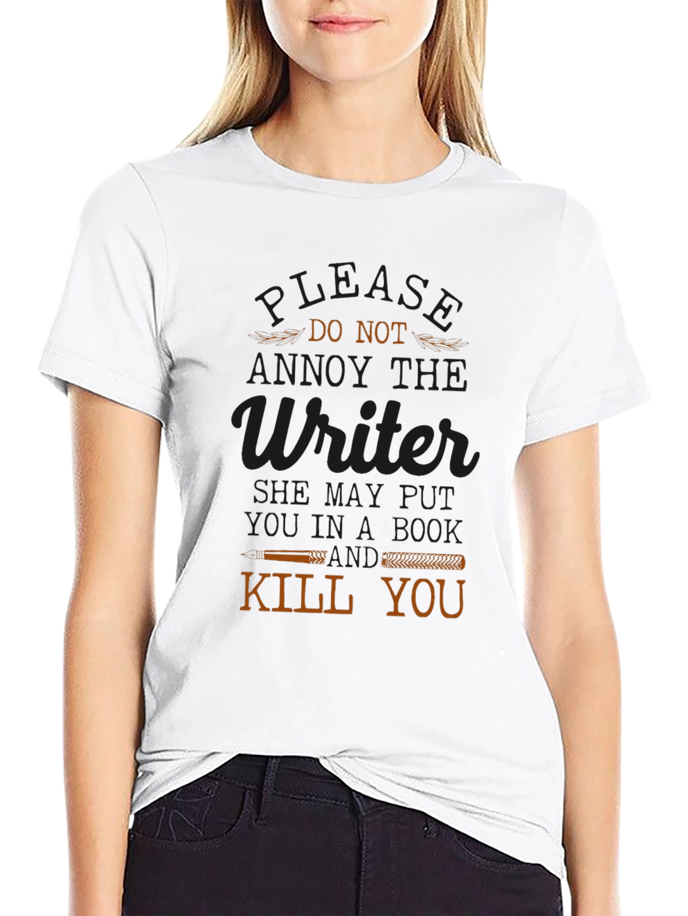 Annoy the Writer T-Shirt Funny Novelty Tee