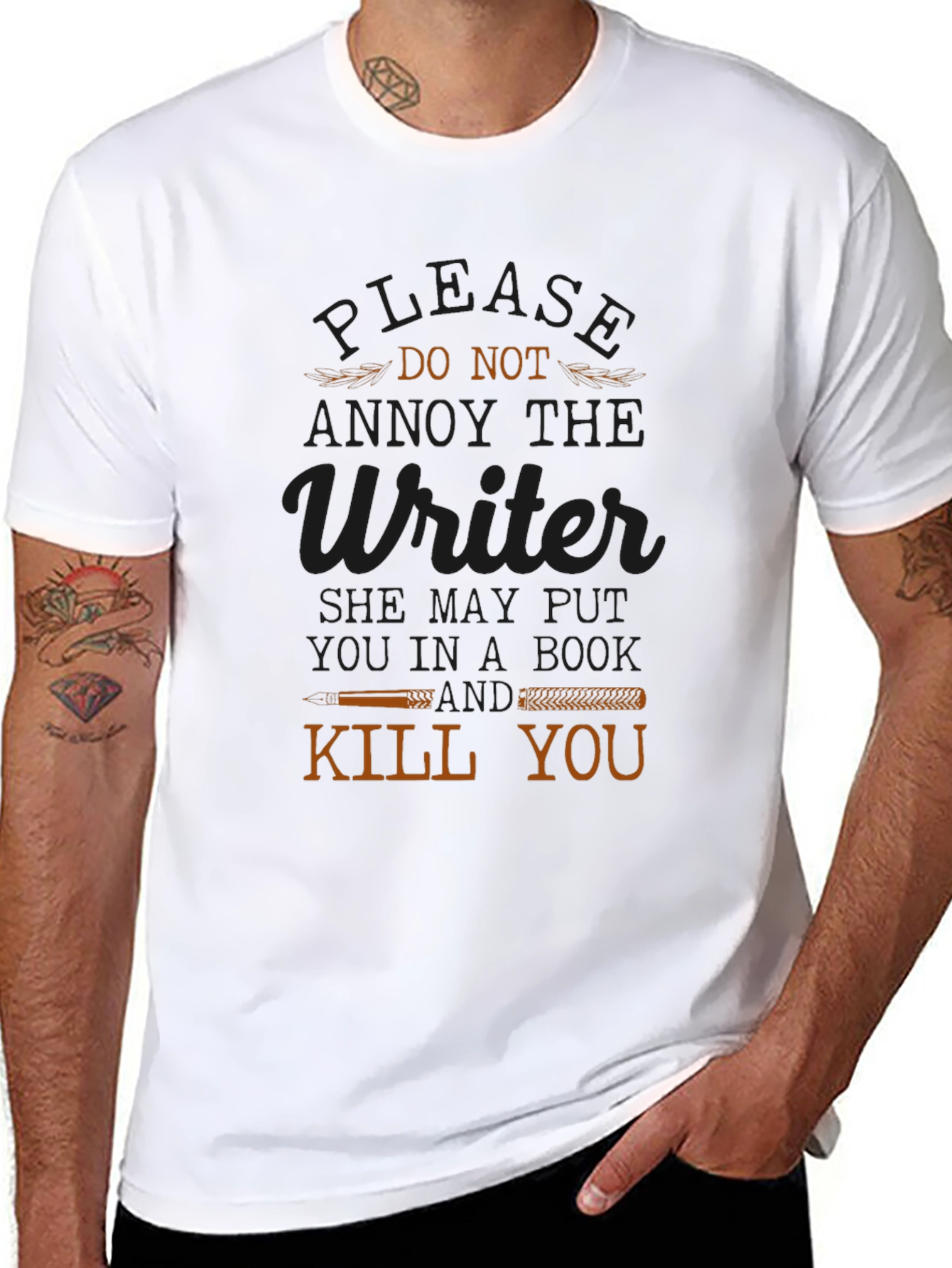Annoy the Writer T-Shirt Funny Novelty Tee