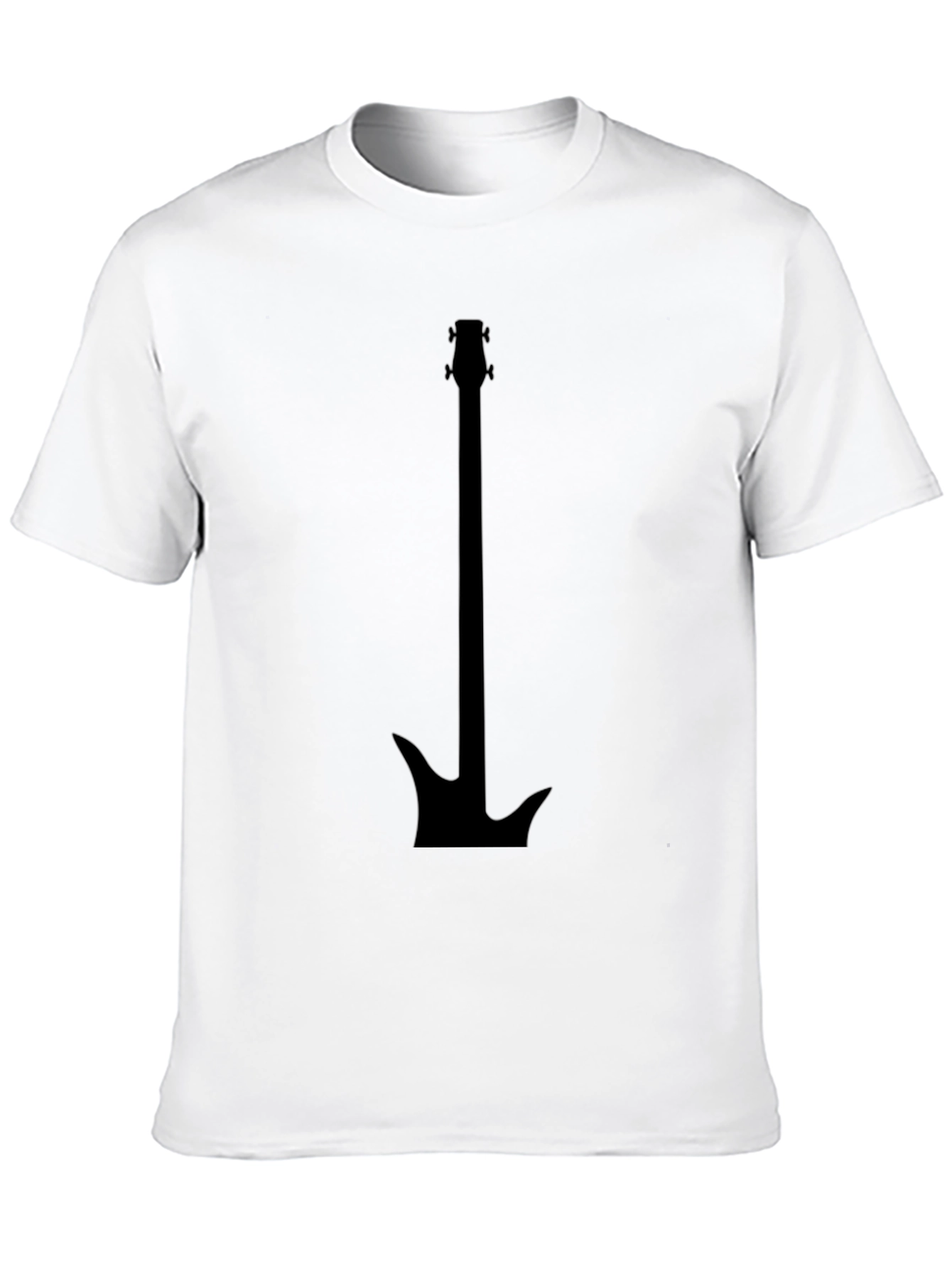 Black Guitar Graphic Tee - Rocker Style