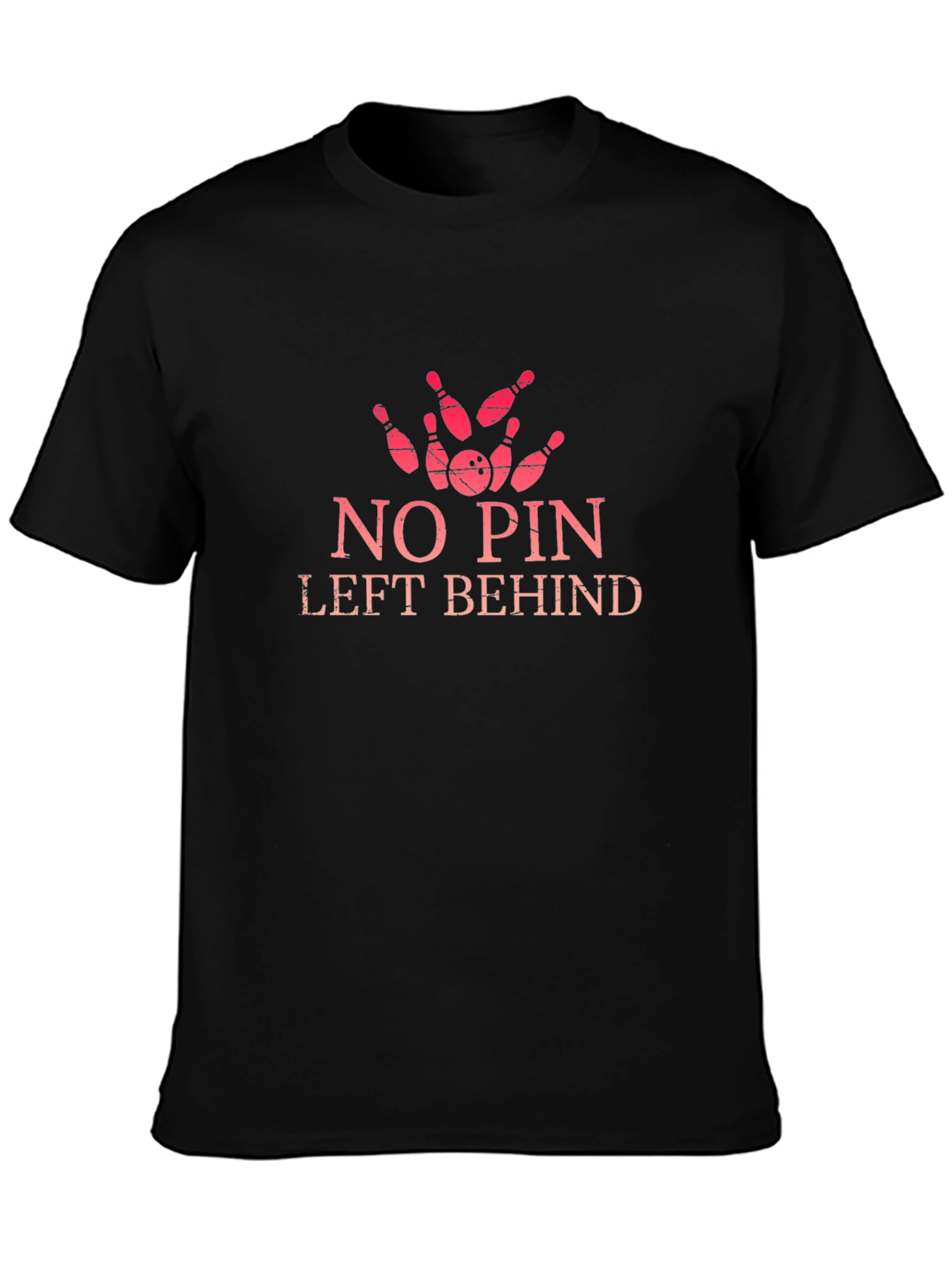 No Pin Left Behind Bowling Graphic Tee