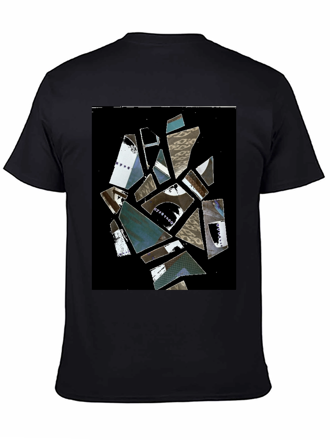 Abstract Shard Graphic Black T-Shirt