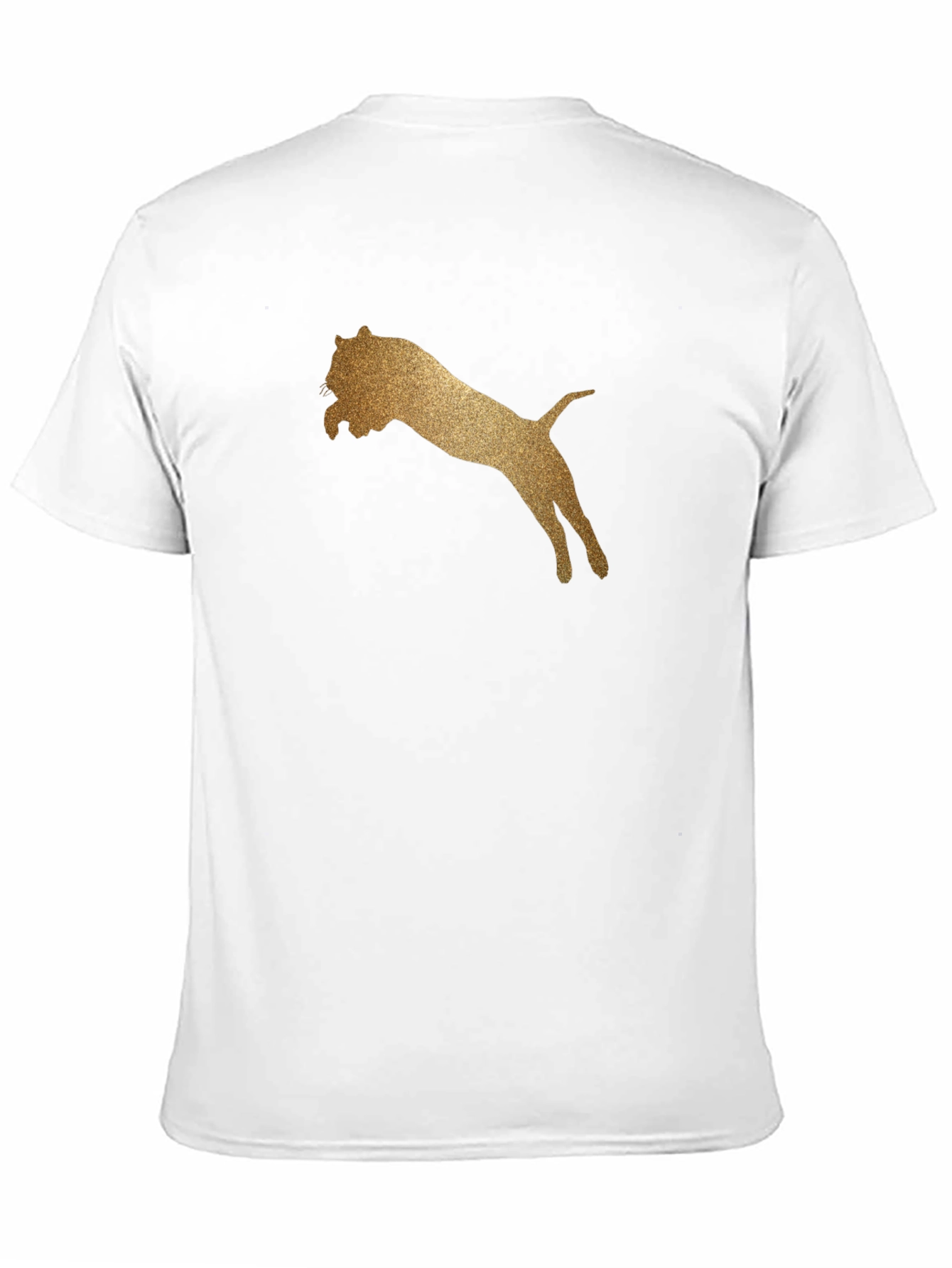 Golden Lion Graphic Tee - Black Cotton T-Shirt