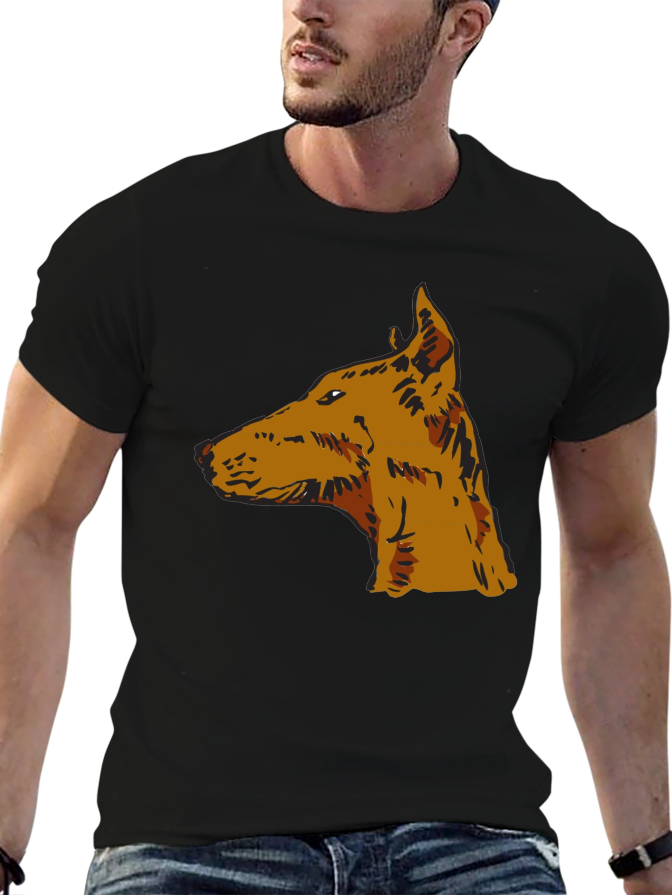 Dog Breed Graphic Tee - Stylish Mens Black T-Shirt