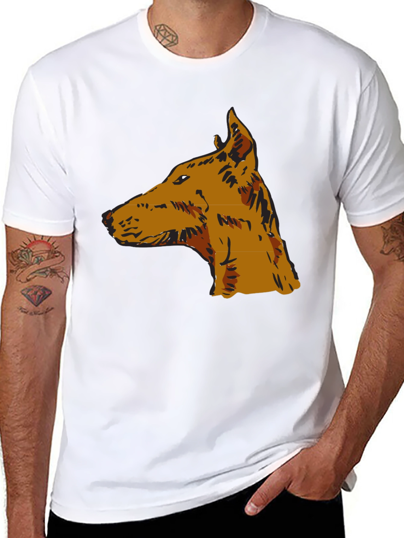 Dog Breed Graphic Tee - Stylish Mens Black T-Shirt