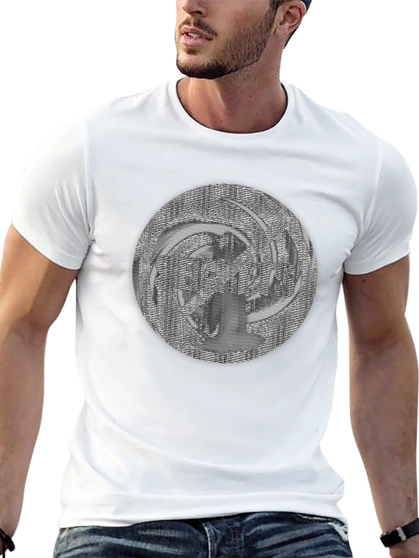 Abstract Design Black T-Shirt - Modern Art Tee