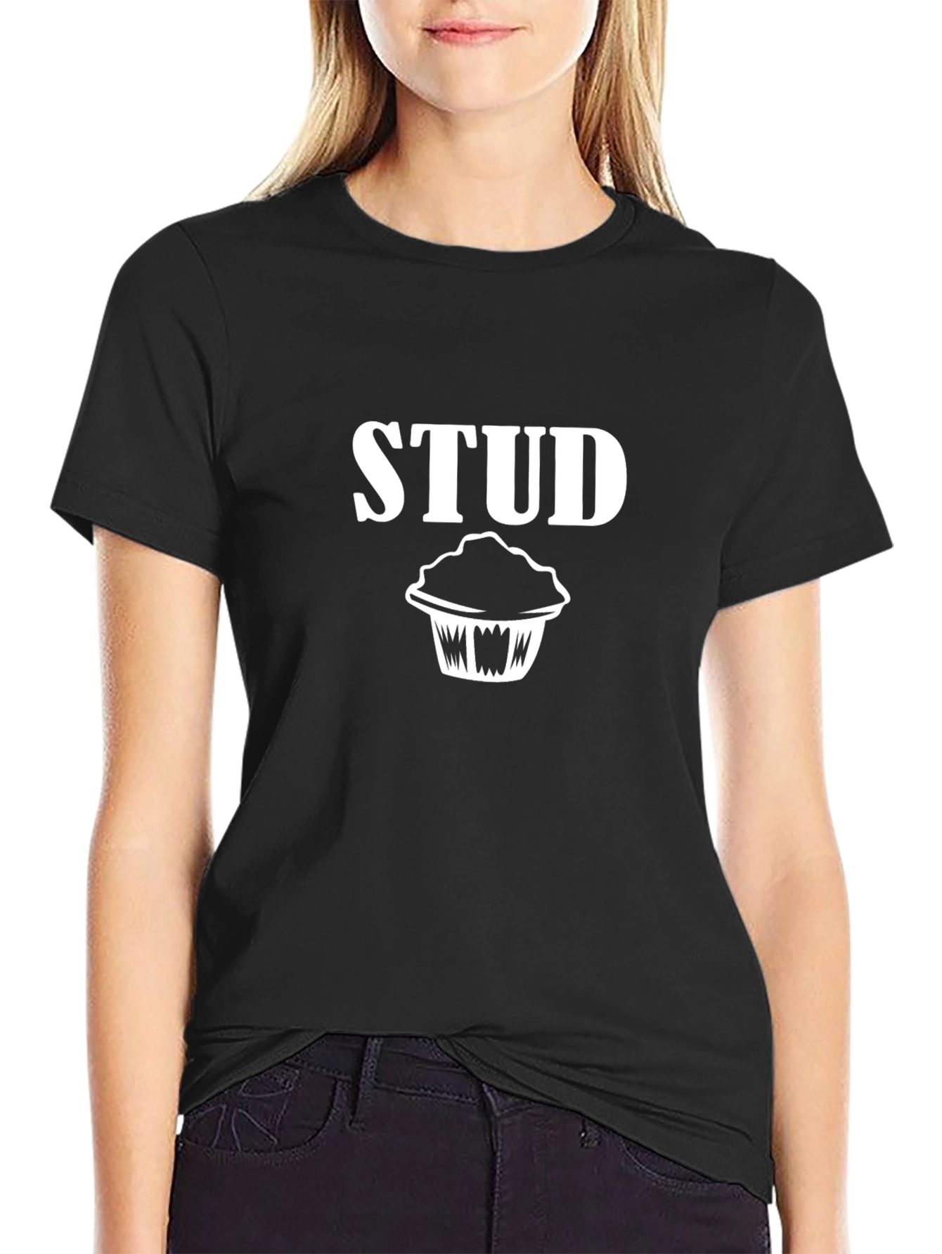 Stud Muffin Graphic Tee - Black