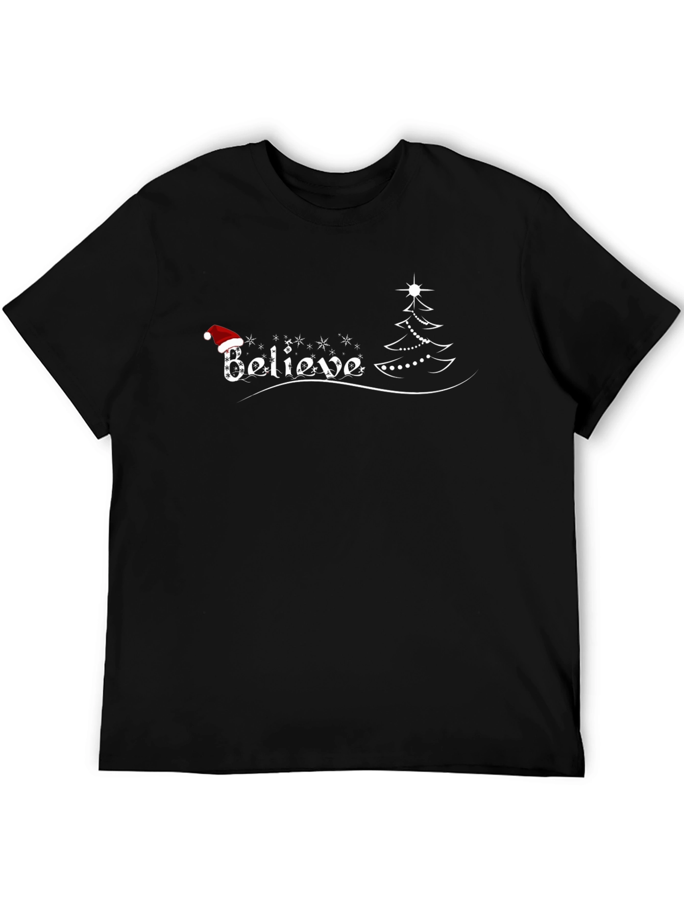 Believe Christmas Tee - Holiday Graphic T-Shirt
