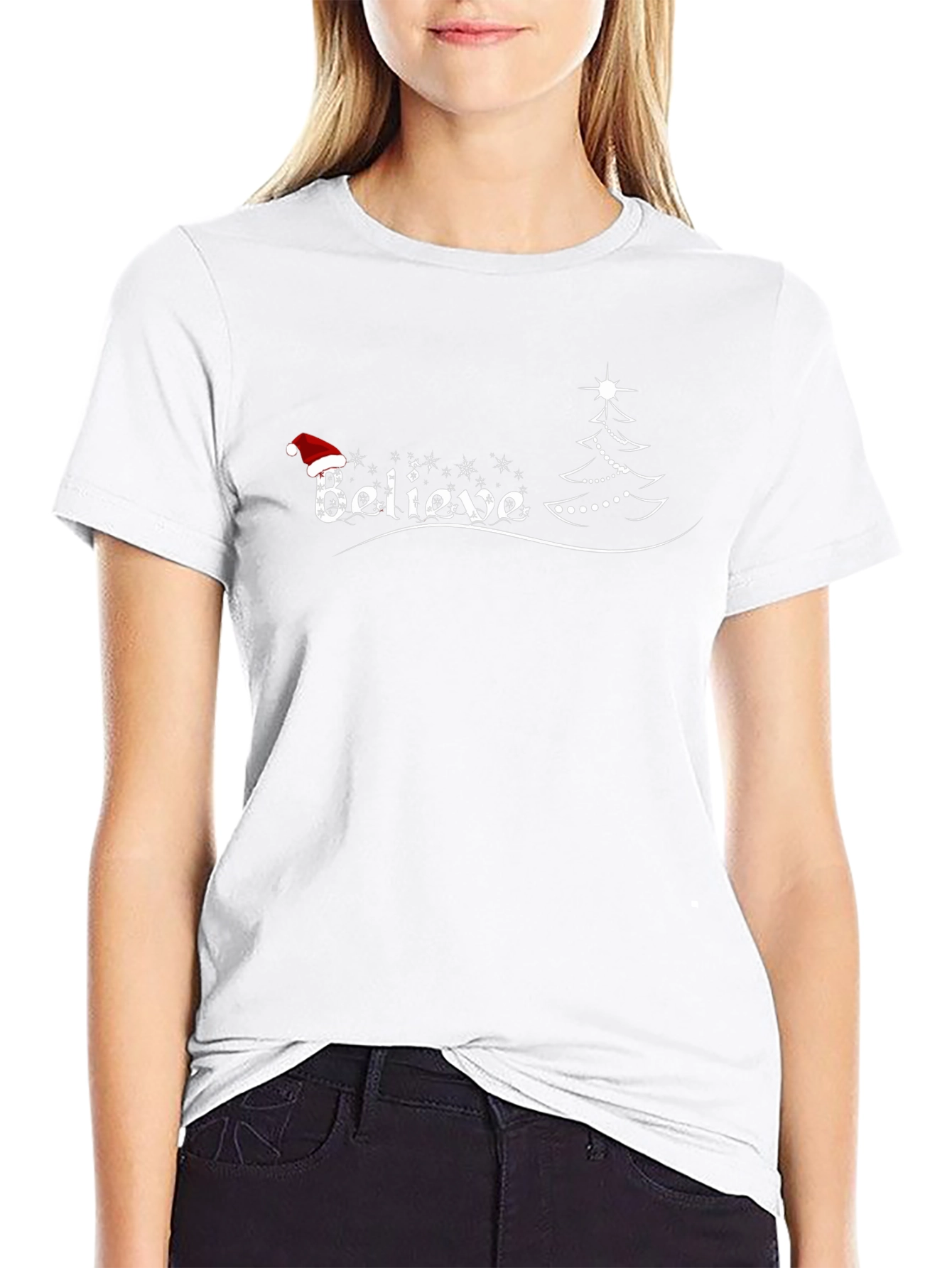 Believe Christmas Tee - Holiday Graphic T-Shirt