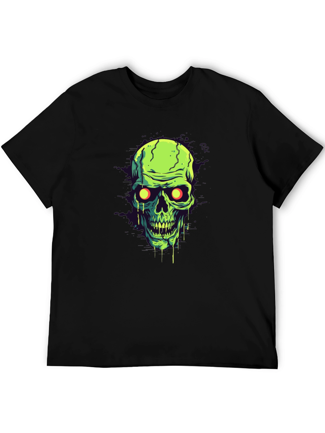Glow-in-the-Dark Skull Graphic Tee