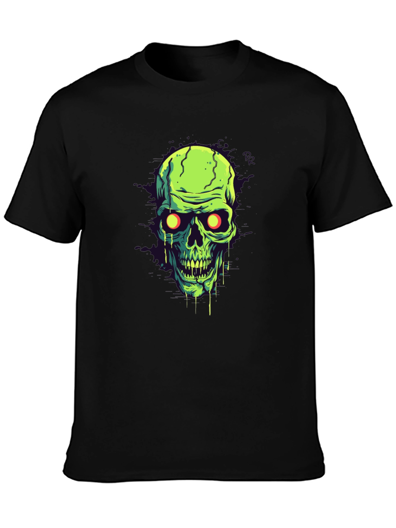 Glow-in-the-Dark Skull Graphic Tee