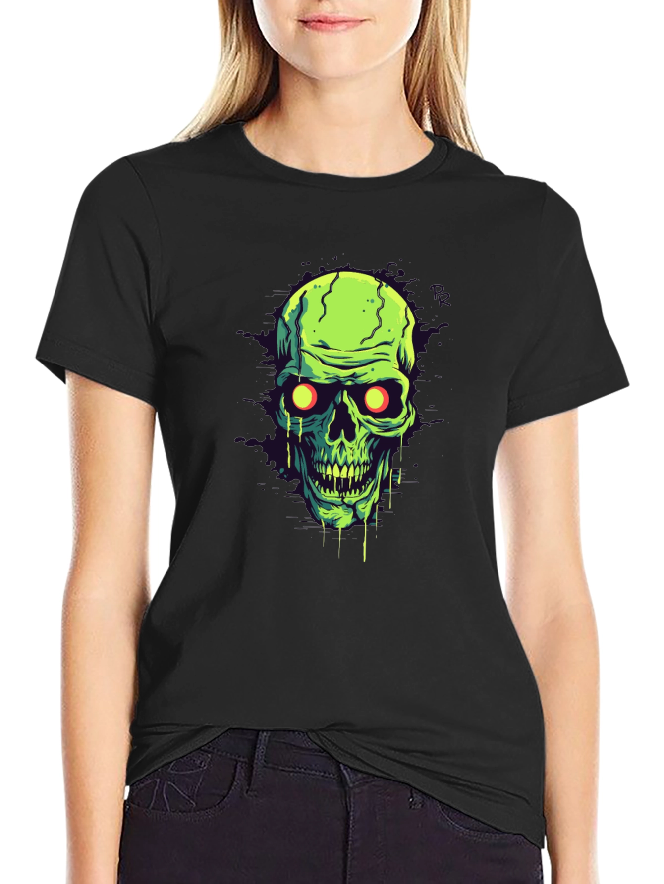 Glow-in-the-Dark Skull Graphic Tee